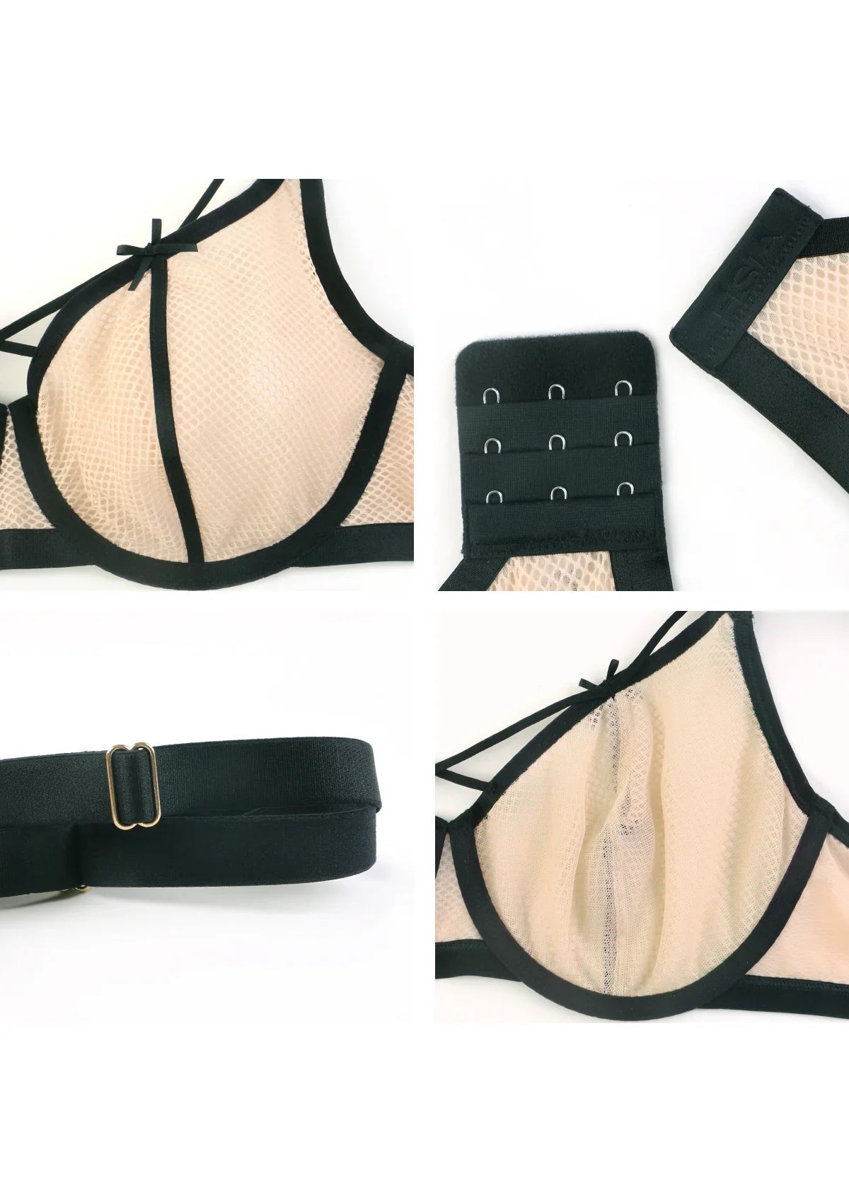 Sandwich Air cup Punky Underwire Mesh Bra - HSIA
