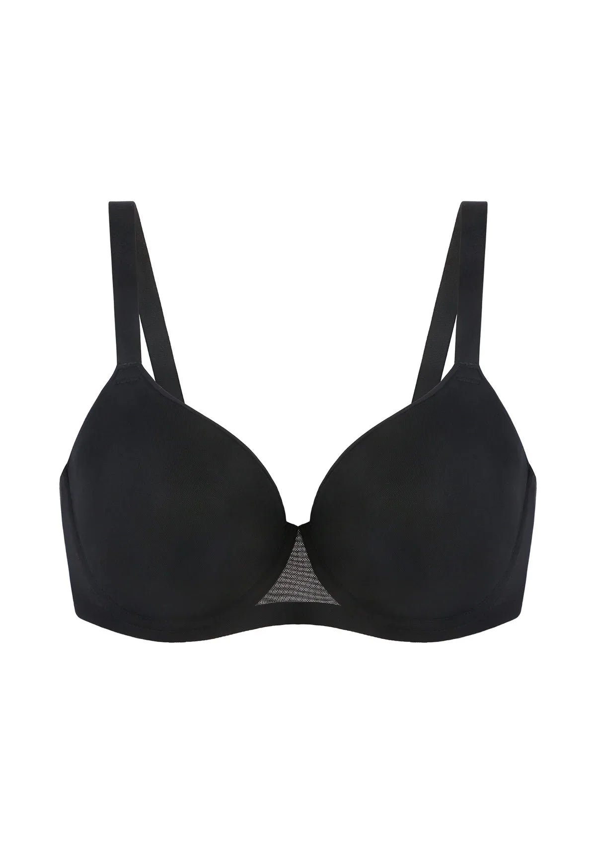 AirMesh Full Coverage Smooth Mesh Lightly Padded Lined Underwire T-Shirt Bra - HSIA