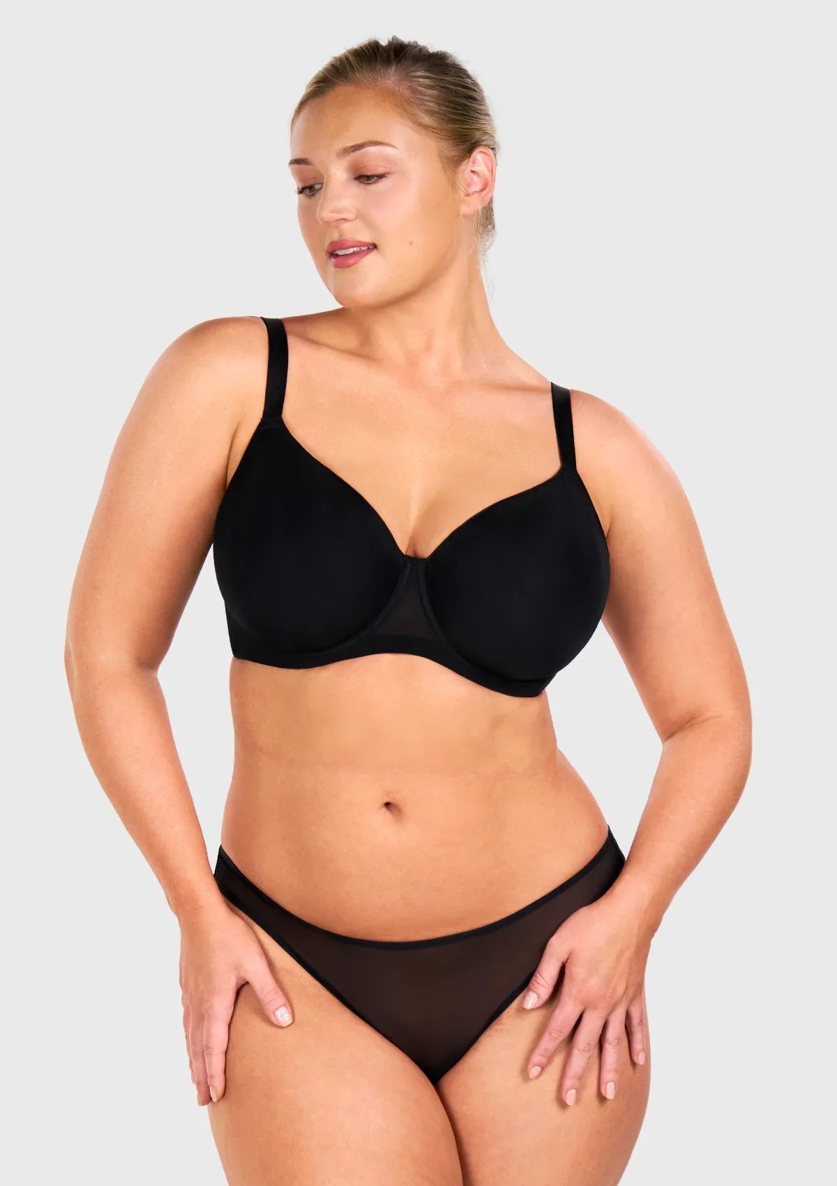 AirMesh Full Coverage Smooth Mesh Lightly Padded Lined Underwire T-Shirt Bra - HSIA