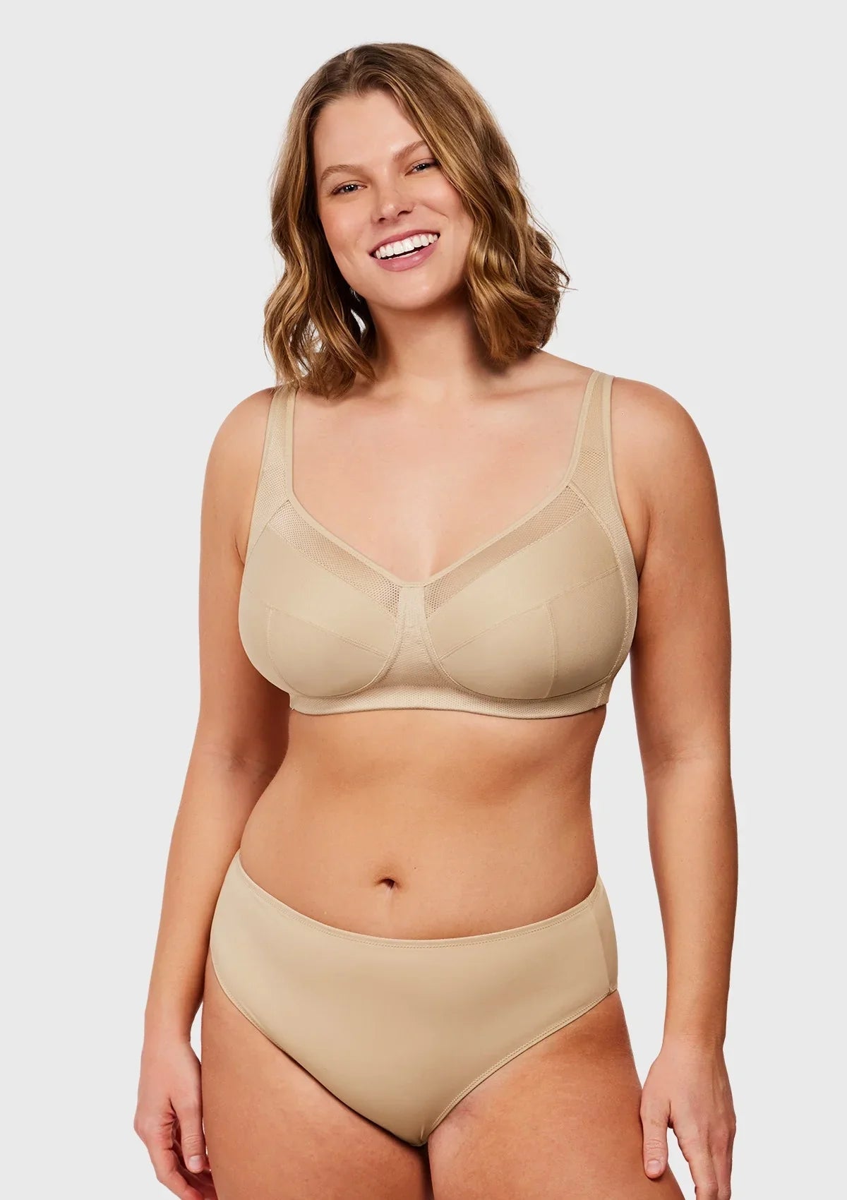 AiryComfort Full Coverage Unlined WireFree Minimizer Bra - HSIA