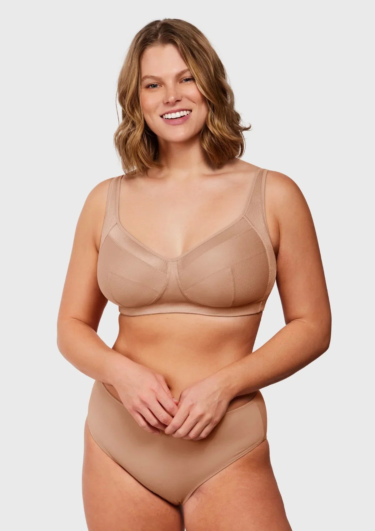 AiryComfort Full Coverage Unpadded WireFree Minimizer Bra - HSIA