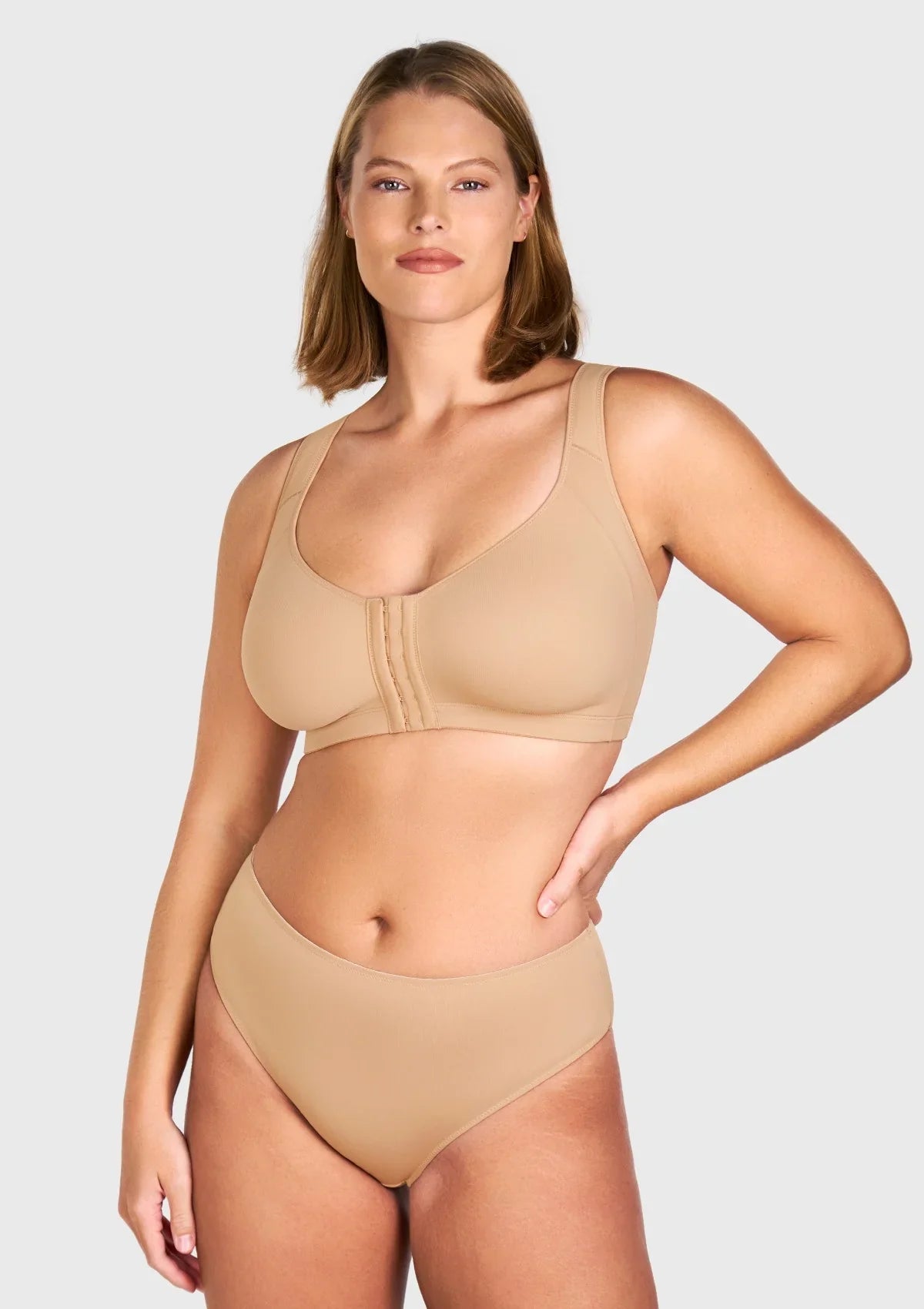 AlignFit Front Closure Posture Corrector Wireless Minimizer Full Coverage Bra - HSIA
