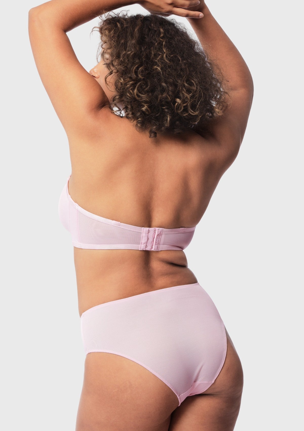 Bella Sheer Mesh Unlined Underwire Strapless Balconette Bra - HSIA