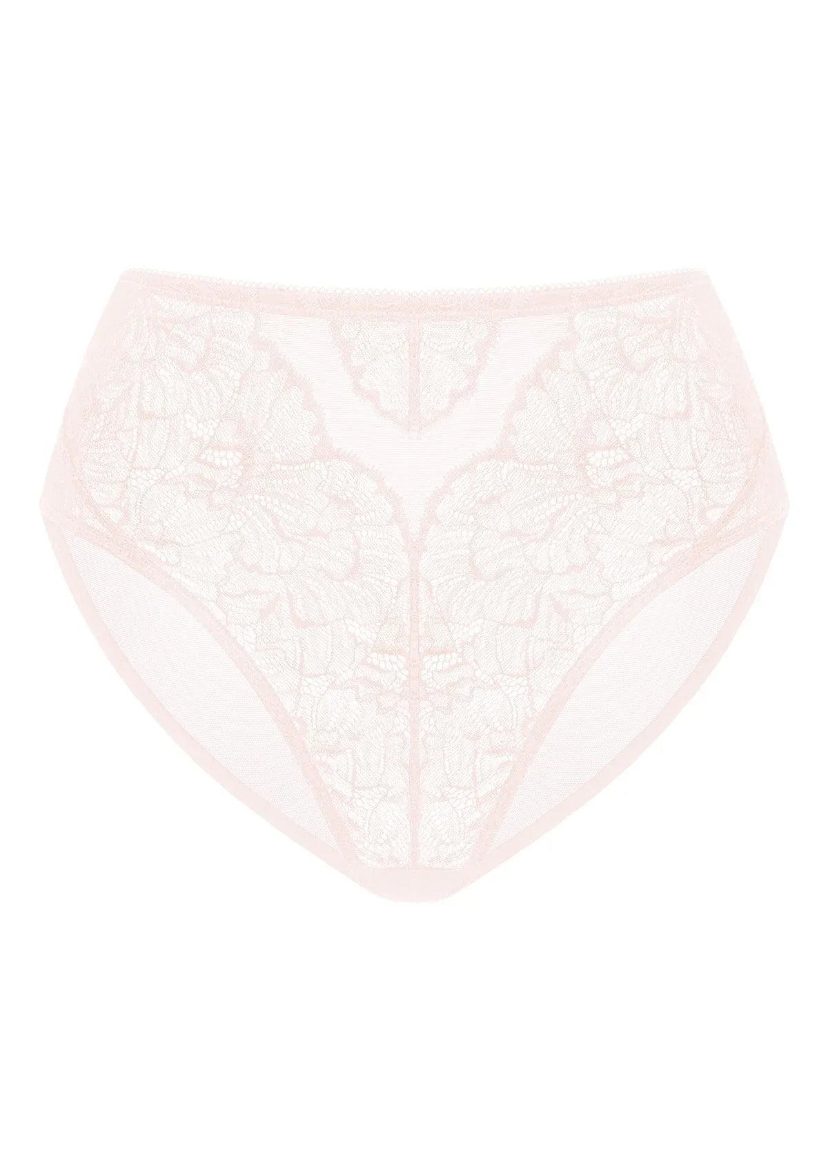Blossom High-Rise Dusty Peach Lace Brief Underwear - HSIA