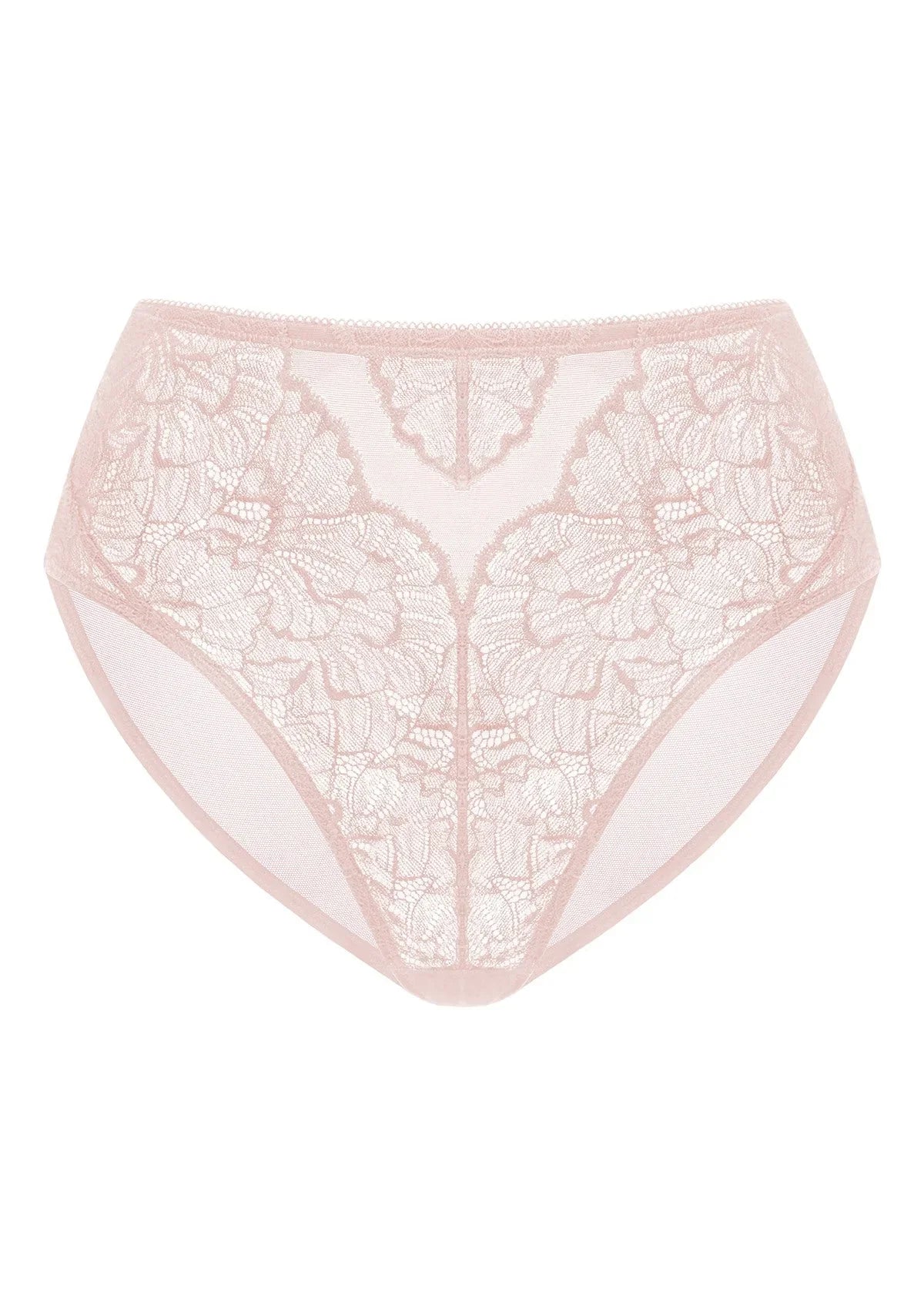 Blossom High-Rise Dark Pink Lace Brief Underwear - HSIA