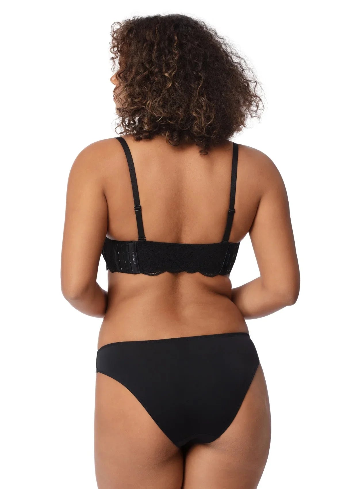 Blossom Mist Lace Trim Clear Back Strap Convertible Strapless Bra - HSIA