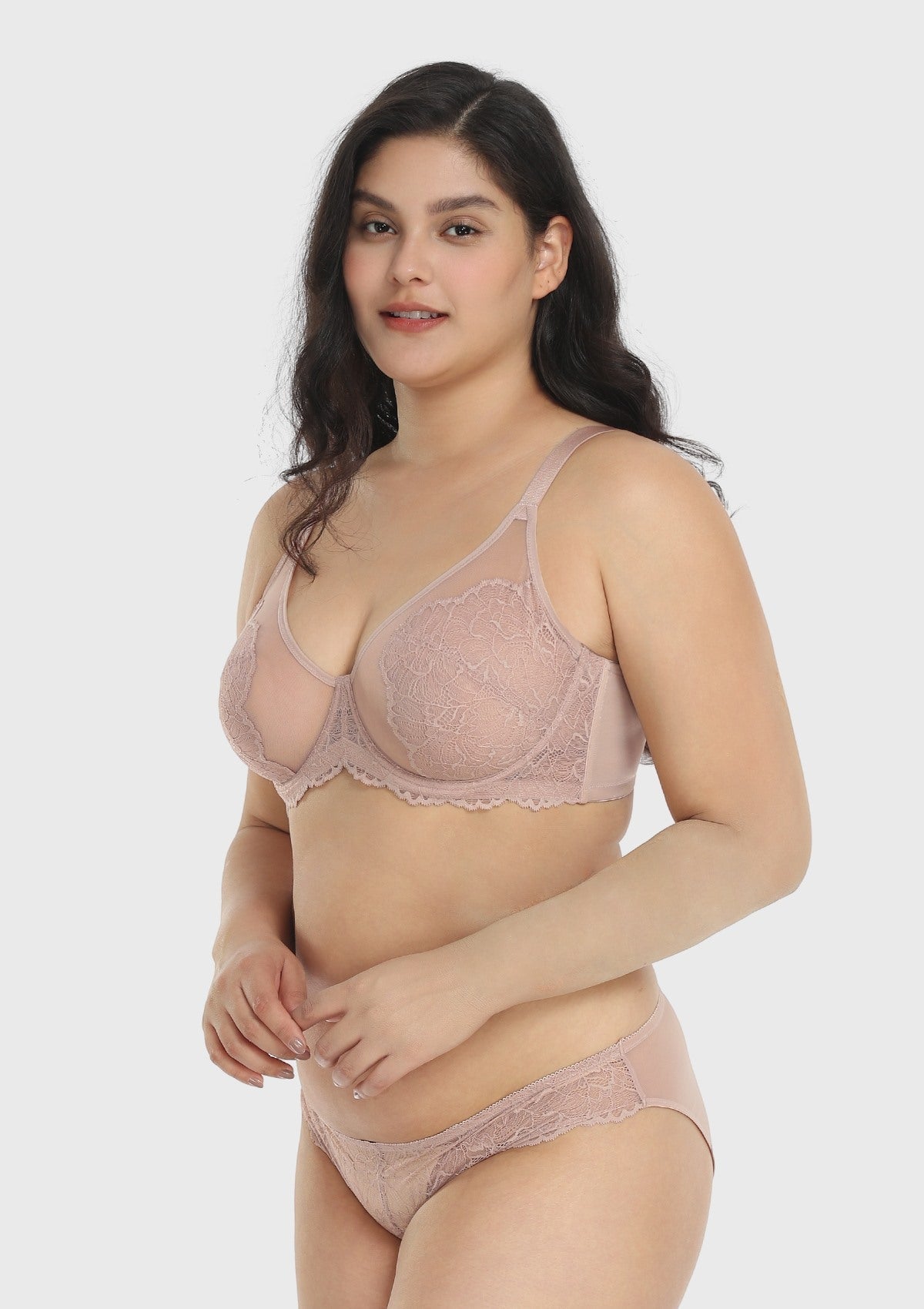 HSIA Blossom Pink Unlined Lace Bra - HSIA