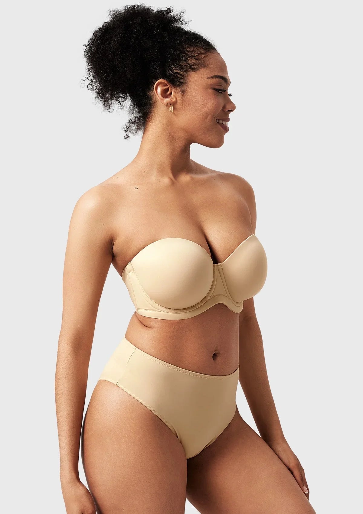 Classic Comfort Multiway Lightly Padded Underwire Strapless Bra - HSIA