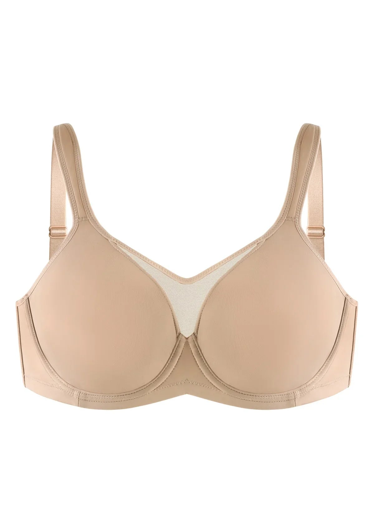 (Cardi B recommends)CoolComfort Smoothing Unlined Minimizer Underwire Bra - HSIA