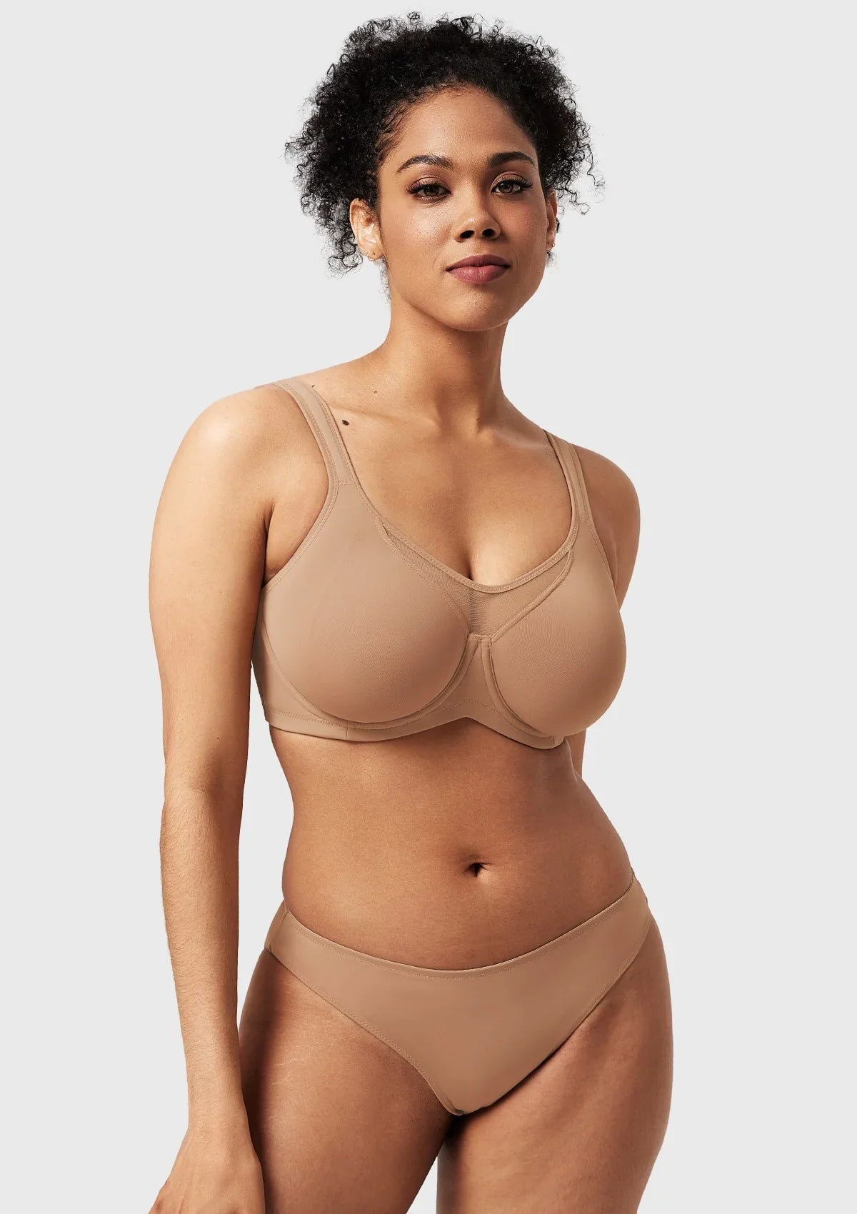 (Cardi B recommends)CoolComfort Smoothing Unlined Minimizer Underwire Bra - HSIA