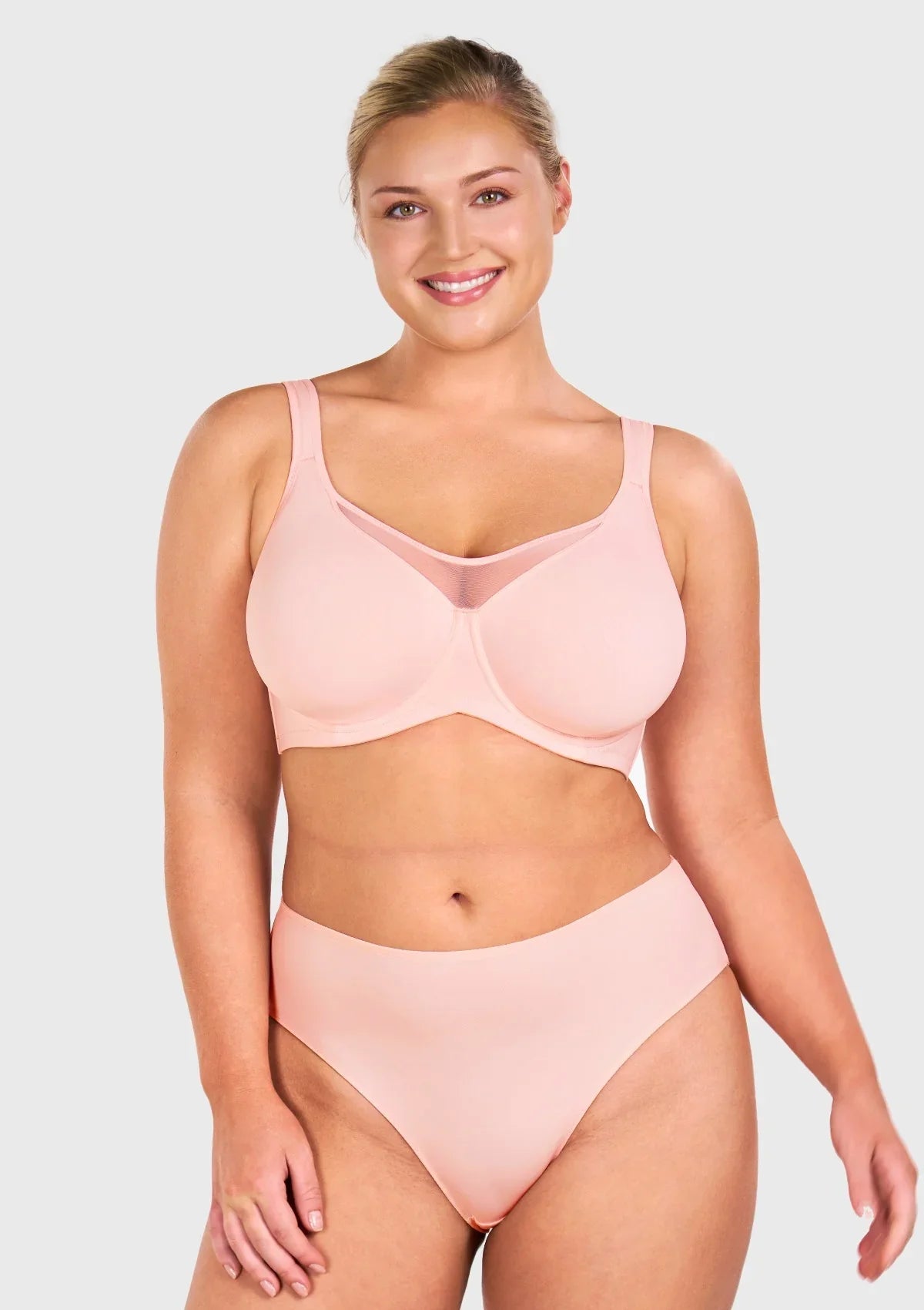 (Cardi B recommends)CoolComfort Smoothing Full Coverage Unlined Underwire Minimizer Bra - HSIA