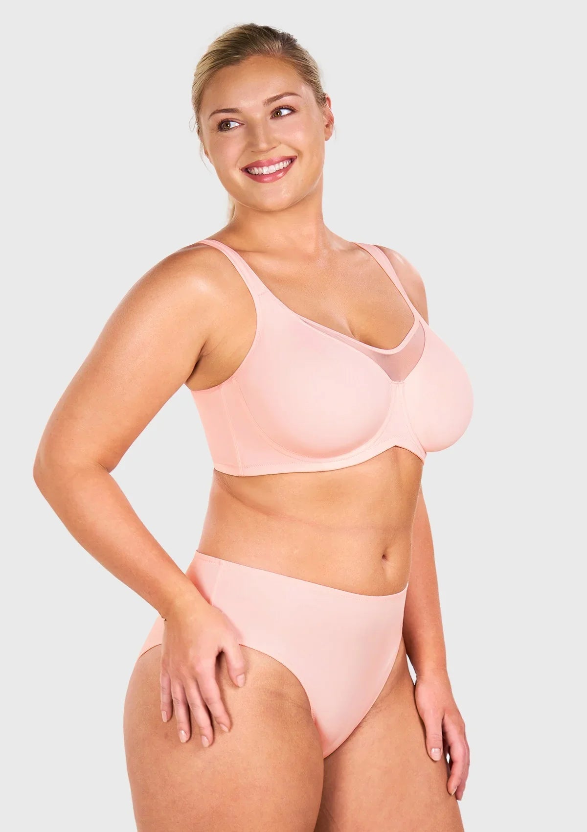(Cardi B recommends)CoolComfort Smoothing Full Coverage Unlined Underwire Minimizer Bra - HSIA