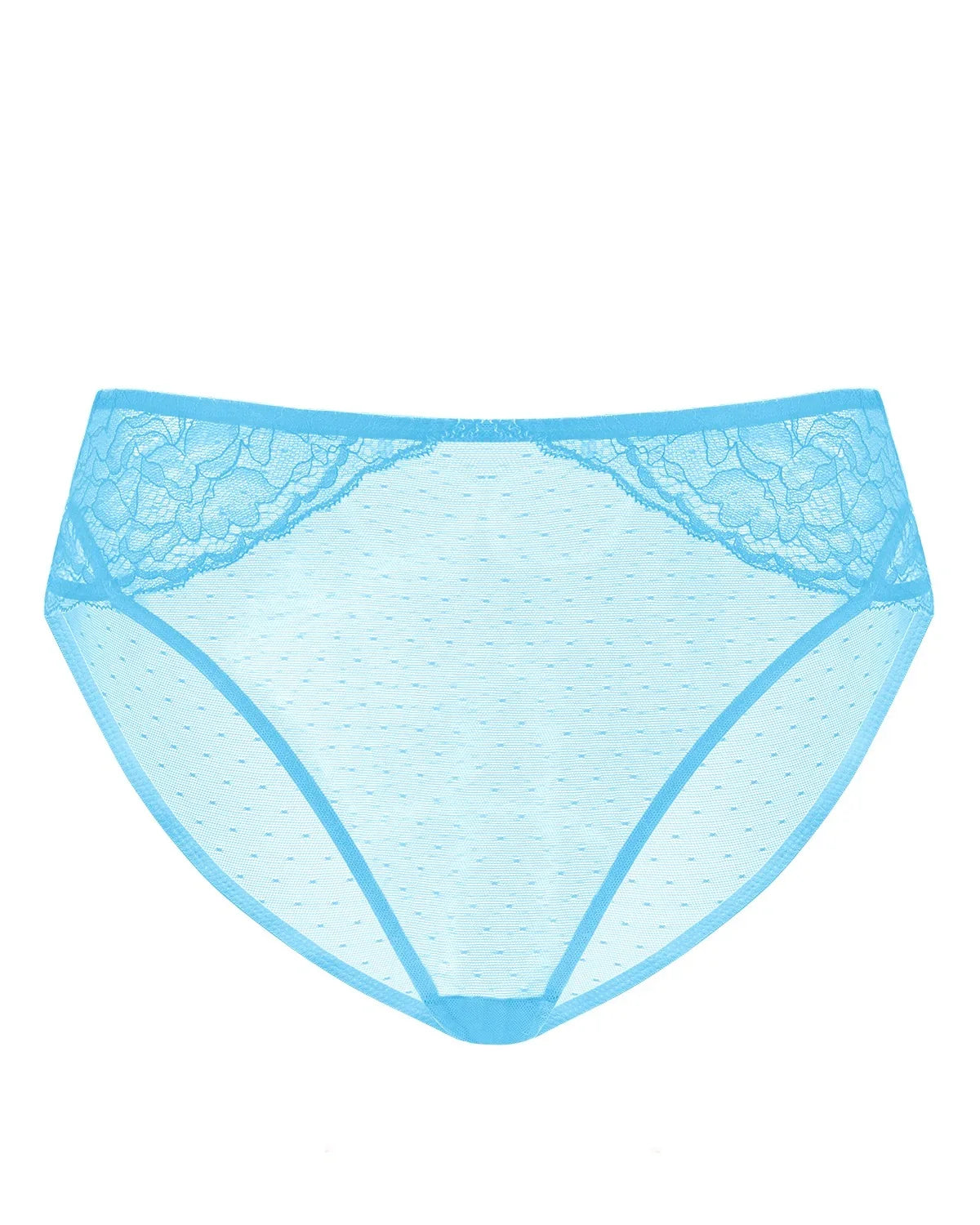 Enchante High-Rise Capri Blue Mesh Brief Underwear - HSIA