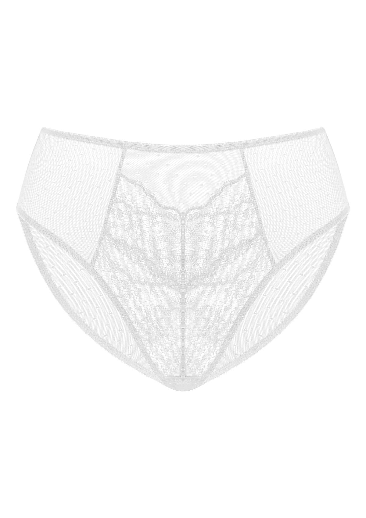 Momship Enchante High-Rise White Lace Brief Underwear - HSIA