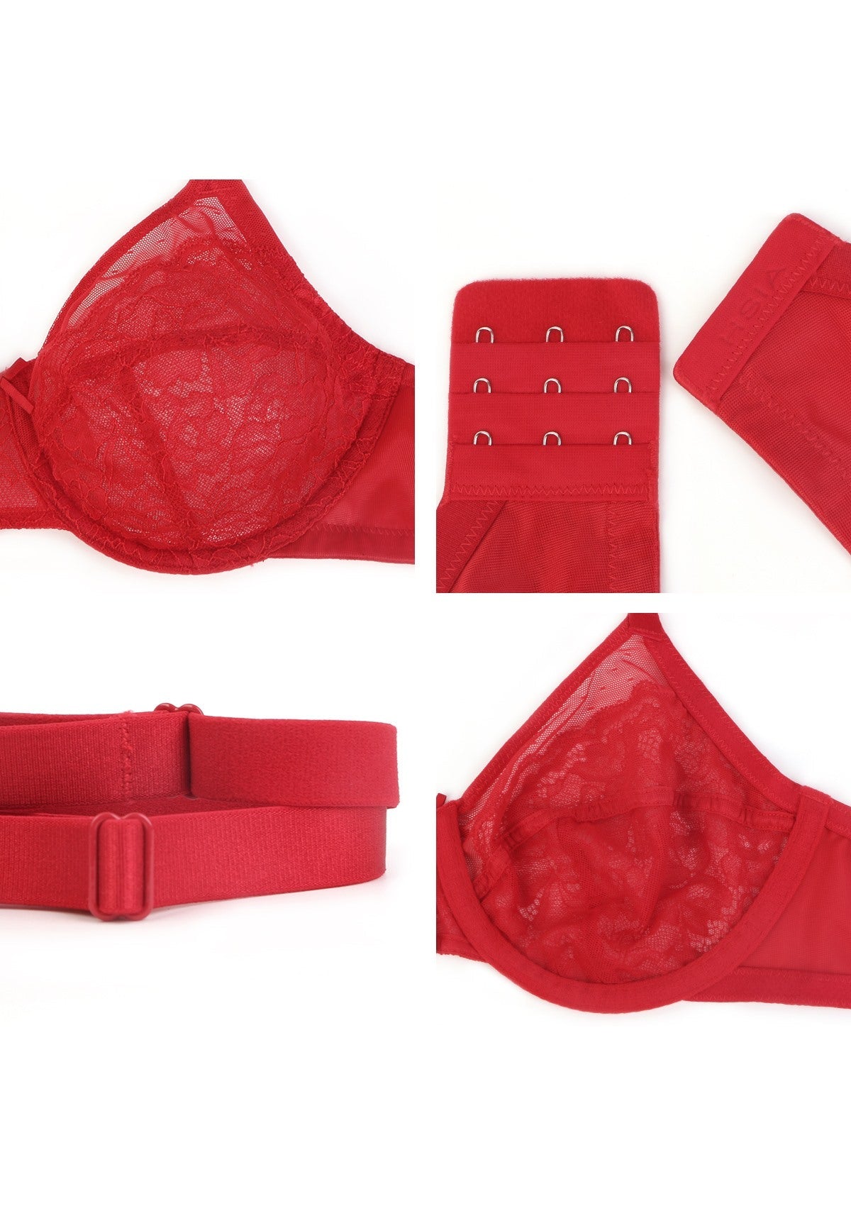 (Cardi B recommends)Enchante Unlined Non-padded Lace Underwire Bra - HSIA