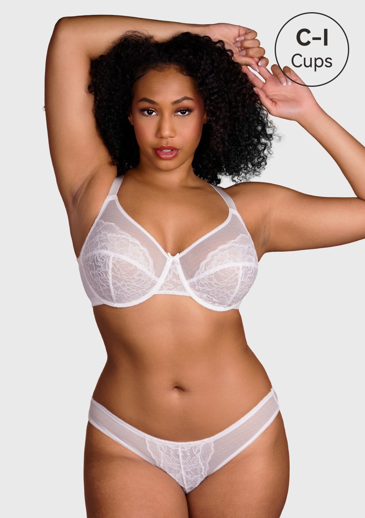 (Cardi B recommends)Enchante White Lace Underwire Bra - HSIA