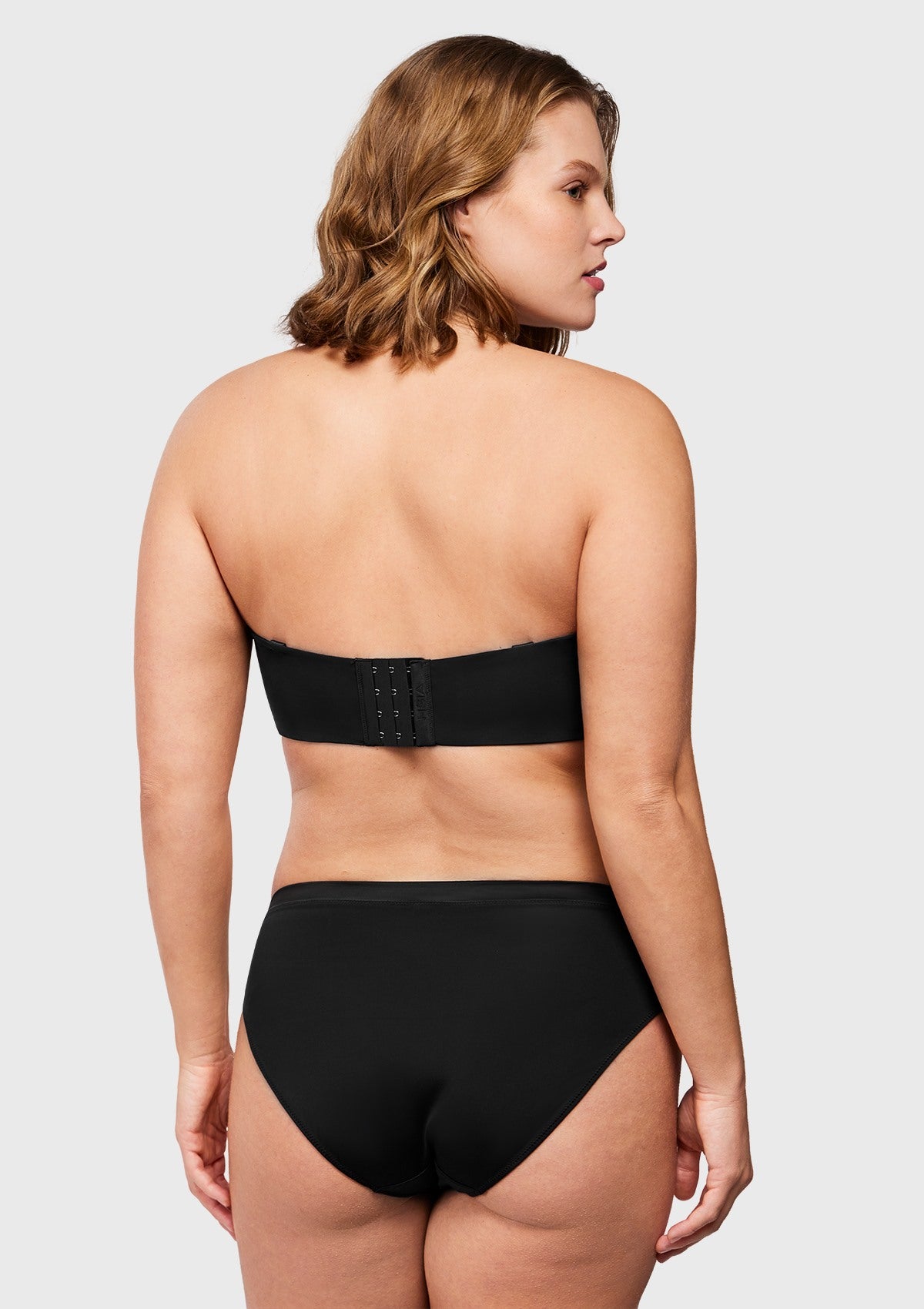 Fiery Unlined Seamless Comfort Underwire Plus Size Bandeau Strapless Bra - HSIA