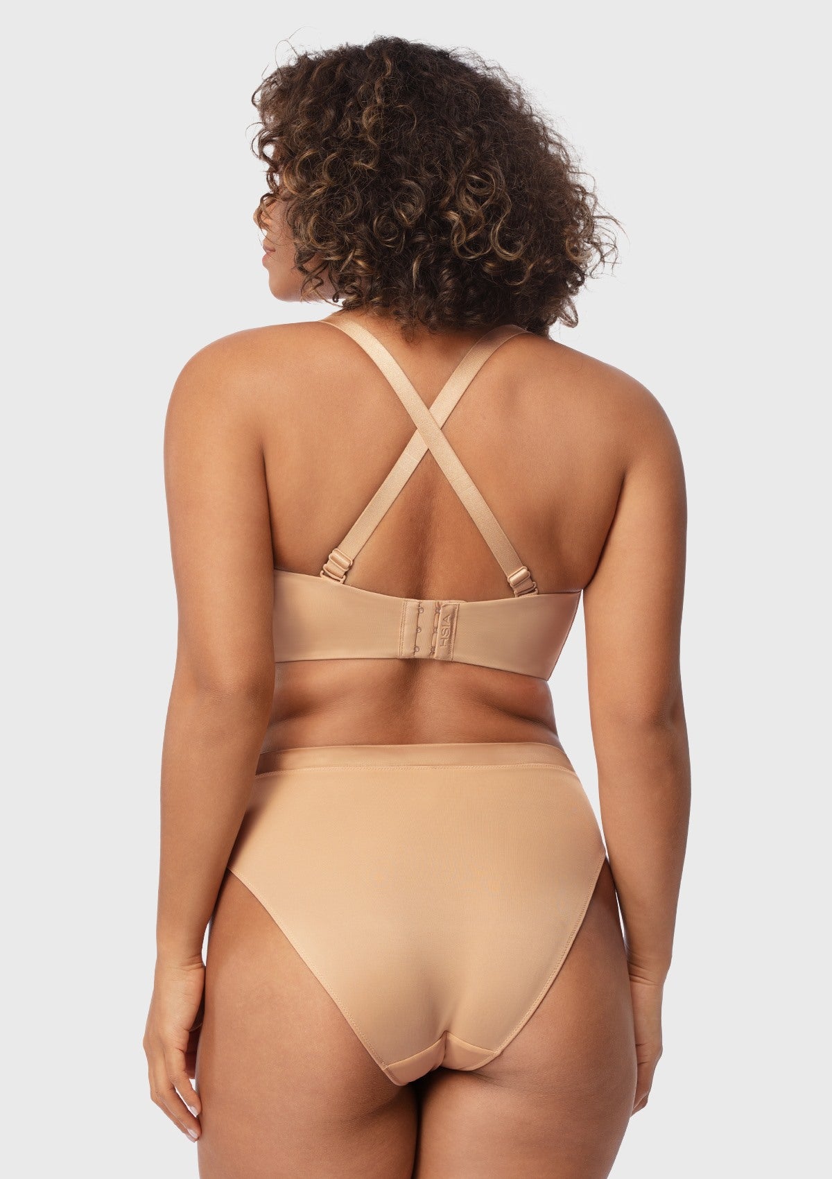 Fiery Unlined Seamless Comfort Underwire Plus Size Bandeau Strapless Bra - HSIA