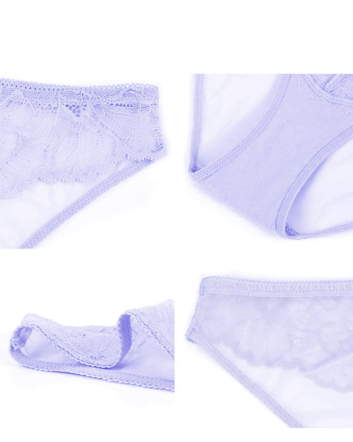 HSIA Blossom Purple Lace Bikini Underwear - HSIA