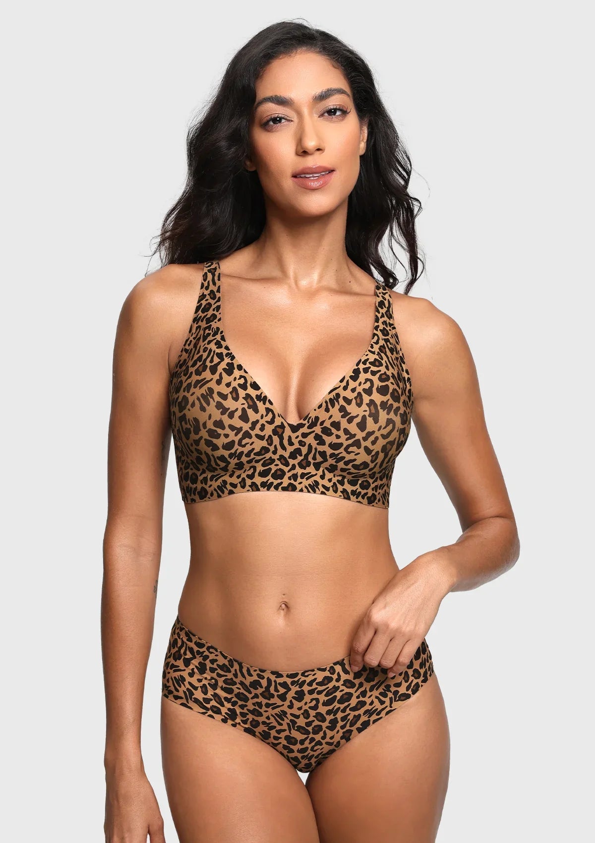 V-Neck Wireless Bra Breathable Mesh Lining Jelly Gel Lifting Support T-shirt Push Up Bralettes Plunge Seamless - Songful - HSIA