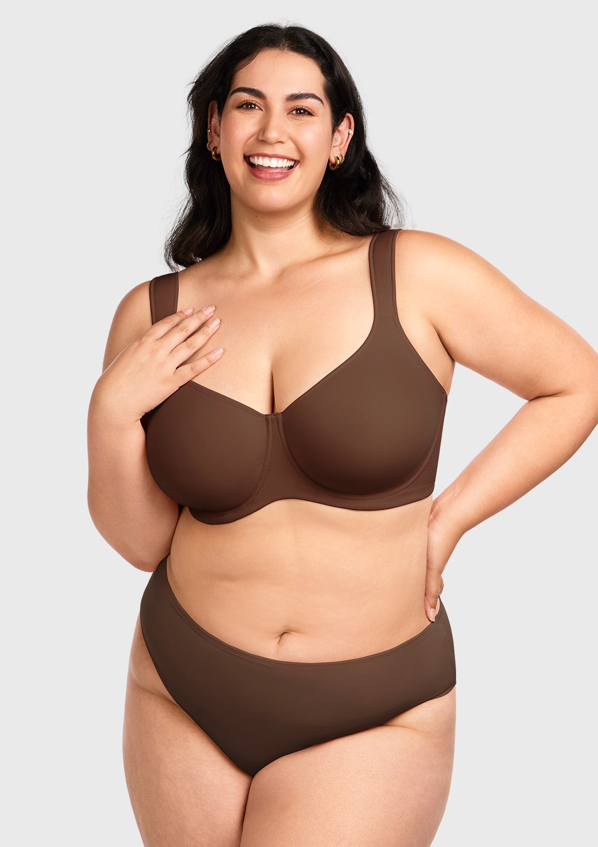 (Cardi B recommends)Joan Ultimate Soft T-shirt Unlined Underwire Minimizer Bra - HSIA