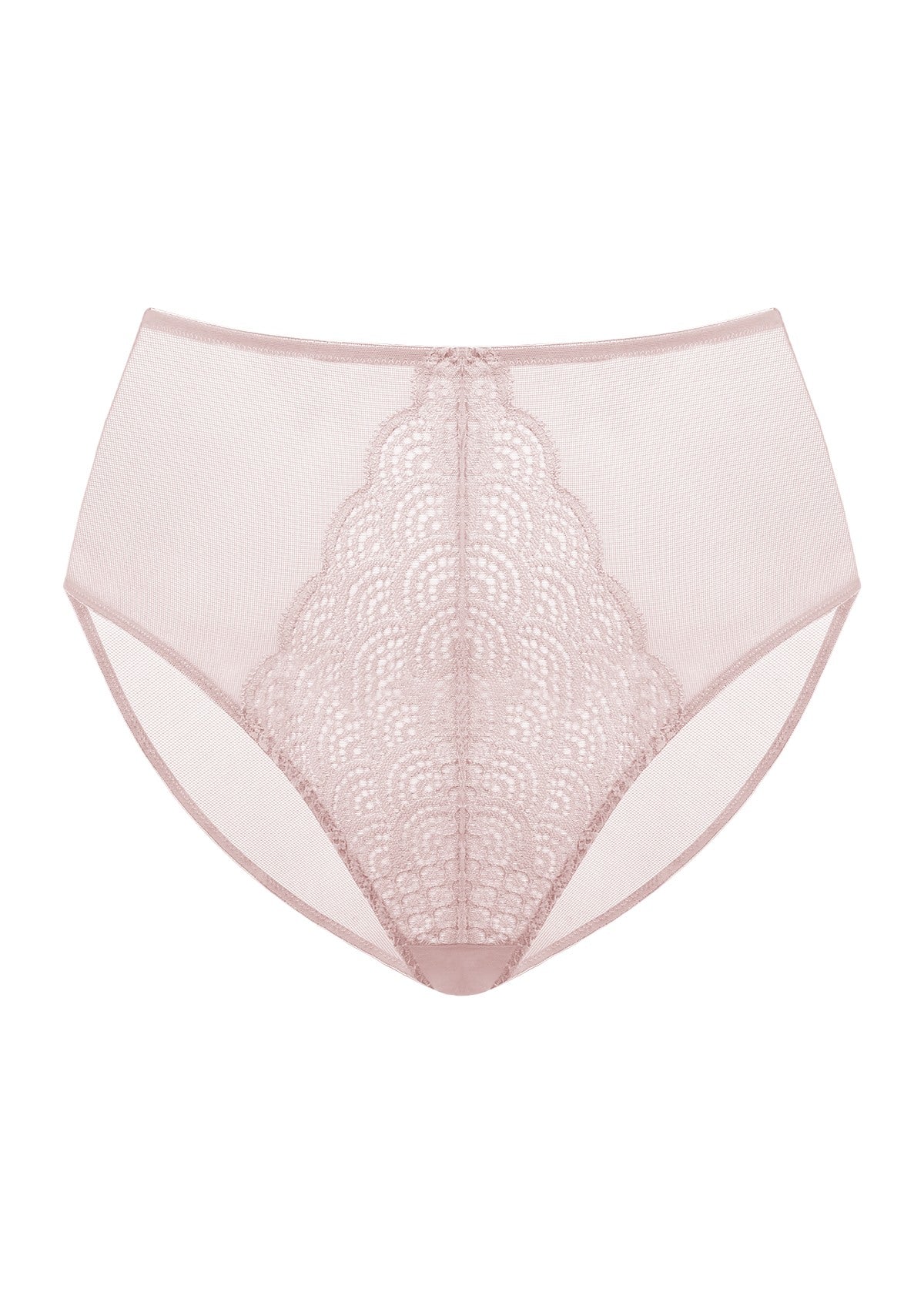 Mermaid High-Rise Light Pink Lace Brief Underwear - HSIA