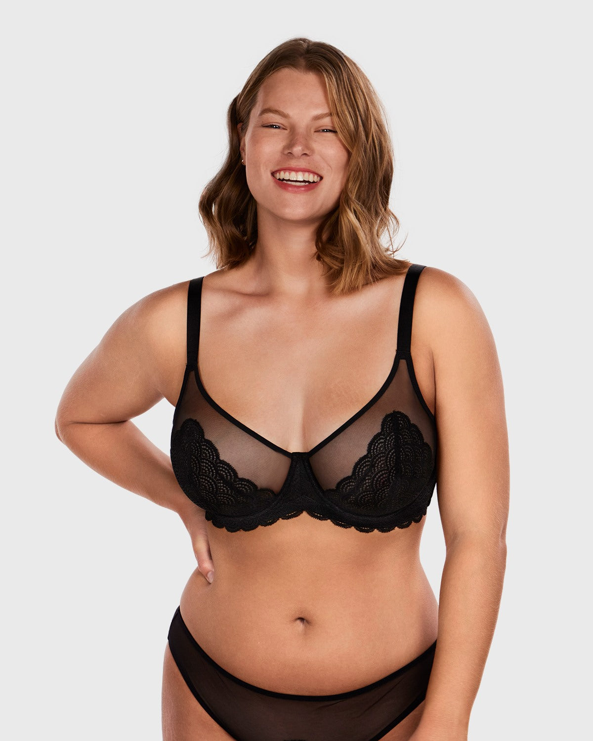 (Cardi B recommends)Mermaid Scales Lace Underwire Bra - HSIA