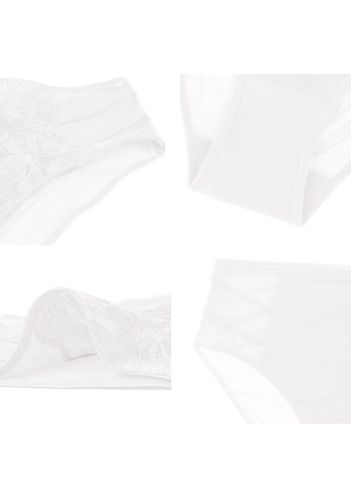 HSIA Breathable Sexy Lace White Bikini Underwear - HSIA