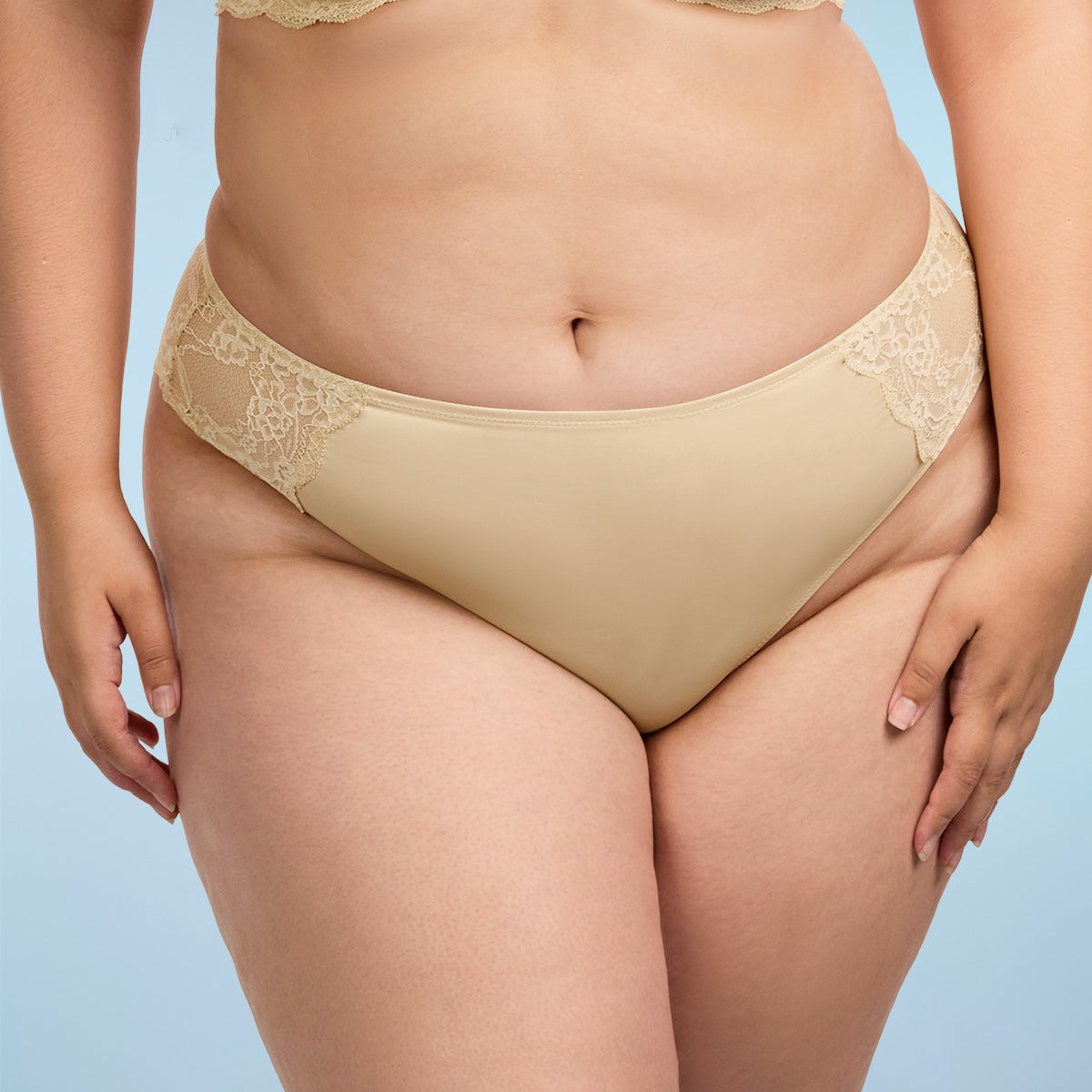 Rebecca All-lace Back Beige Cheeky Underwear - HSIA