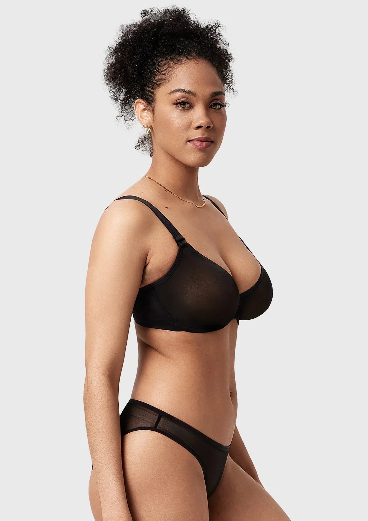 HSIA Square Neckline Half Cup Full-Bust Bra Double Layer Padded 3D Curved Cups Wide Pressure-Relief Straps Breathable Mesh Side Support Smooth Seamless ¨C HSIA