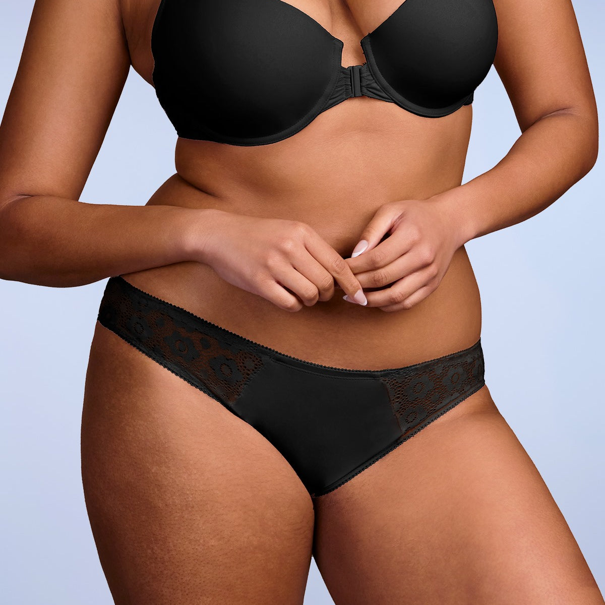 Serena Comfort Lace Trim Bikini Underwear - HSIA