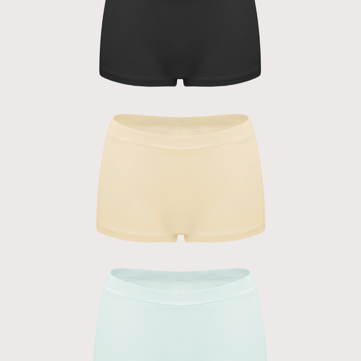 All-Day Comfort Mid-Rise Cotton Boyshorts Underwear 3 Pack - HSIA