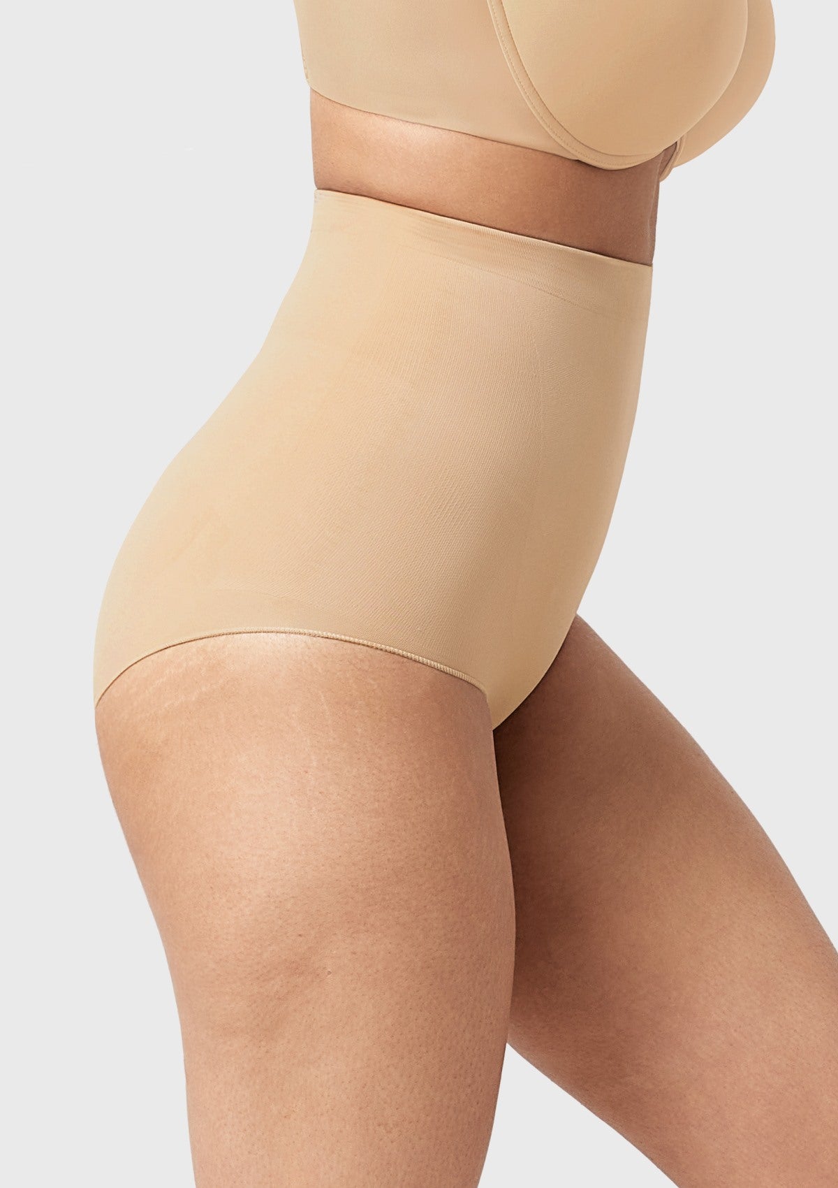 Songful Anti-Slip Tummy Control High-Waist Soft Stretch Breathable Brief Shapewear - HSIA