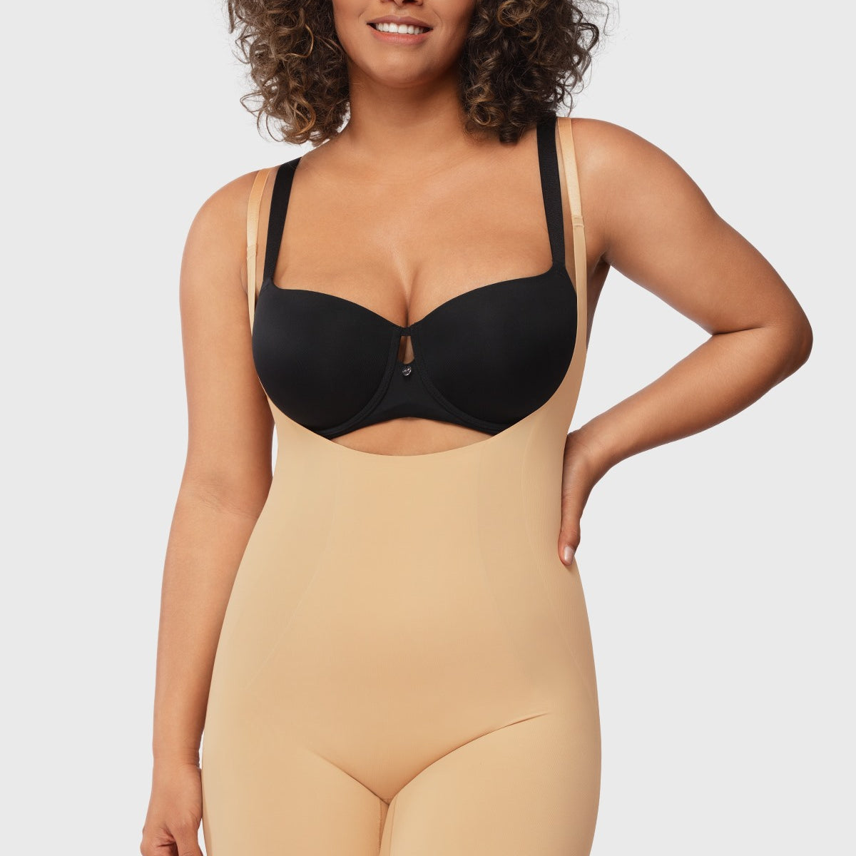Songful Seamless Mid-Thigh Bodysuit Tummy Control Shapewear Sculpting Body Shaper - HSIA