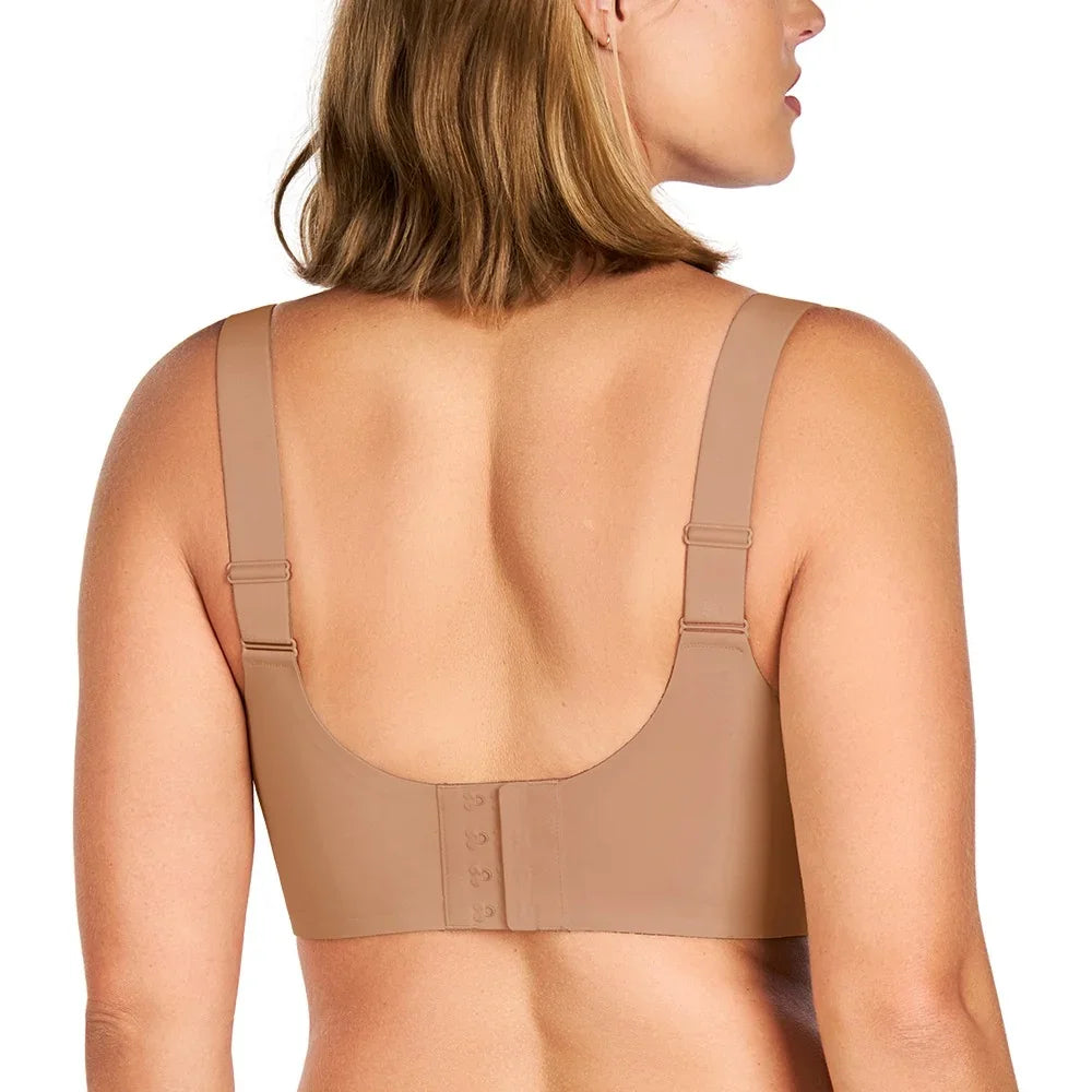 Songful Smooth Fit U-Neck Plus Size Wireless All-Day Comfort Full Coverage T-shirt Bra - HSIA