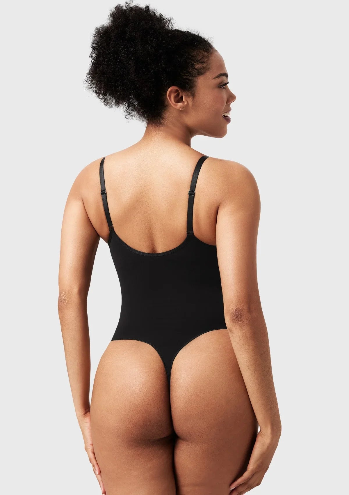 Songful V-Neck Tummy Control WireFree Seamless Bodysuit One Piece Shapewear - HSIA