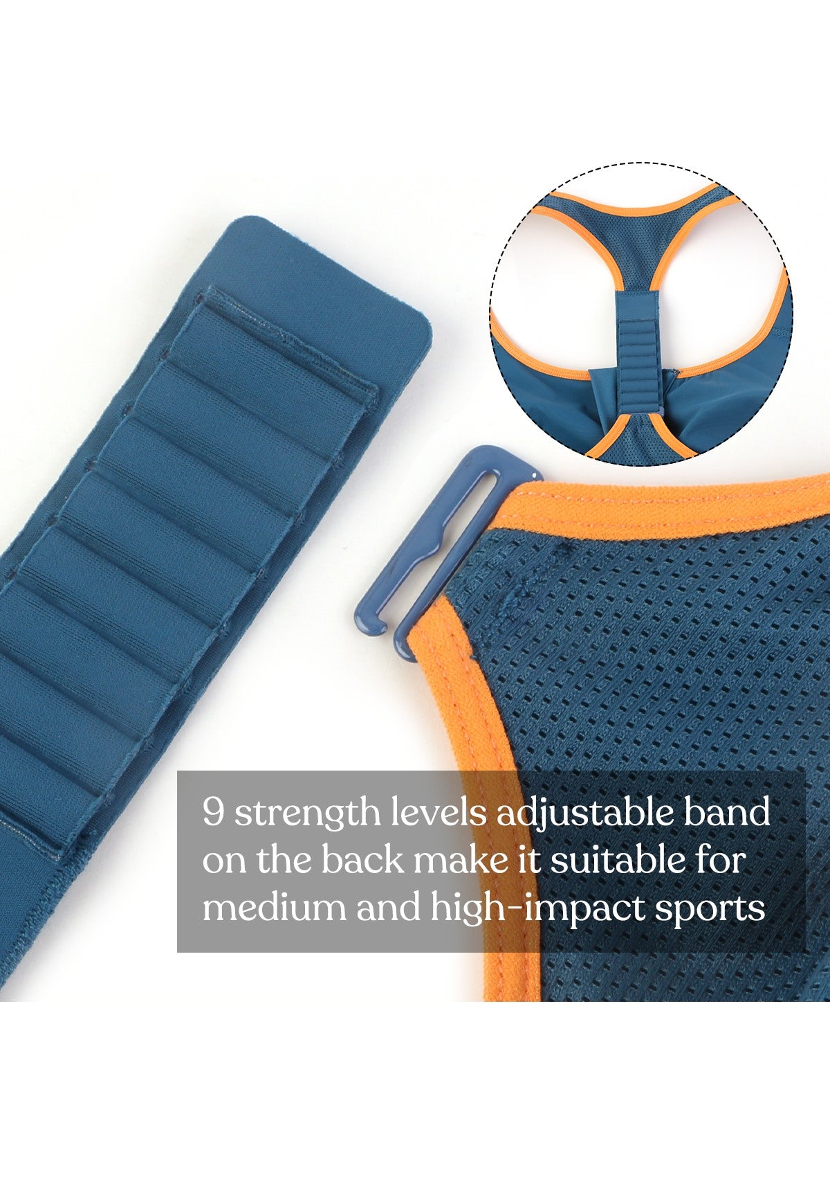 Speed Race High Impact Adjustable Racerback Sports Bra - HSIA