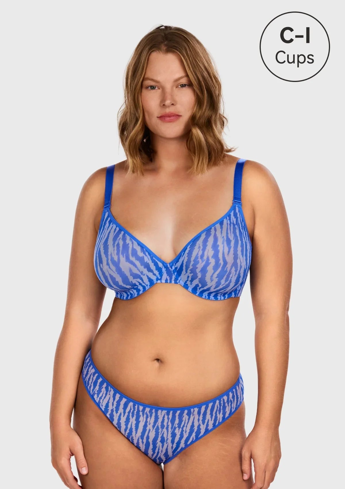 Zebra Wild Unlined Underwire Mesh Bra - HSIA