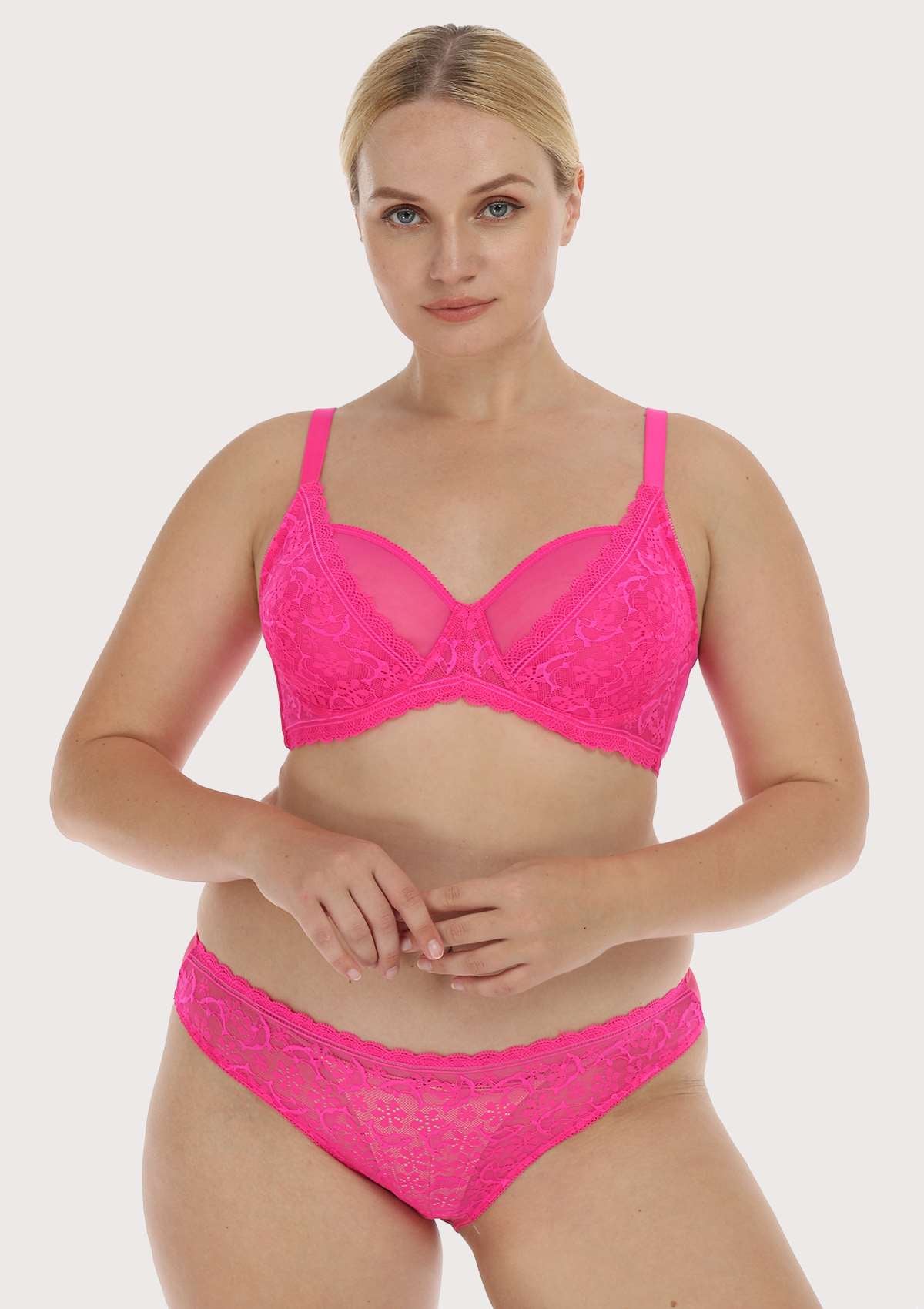 Anemone Lace Dolphin Unlined Bra TK - HSIA