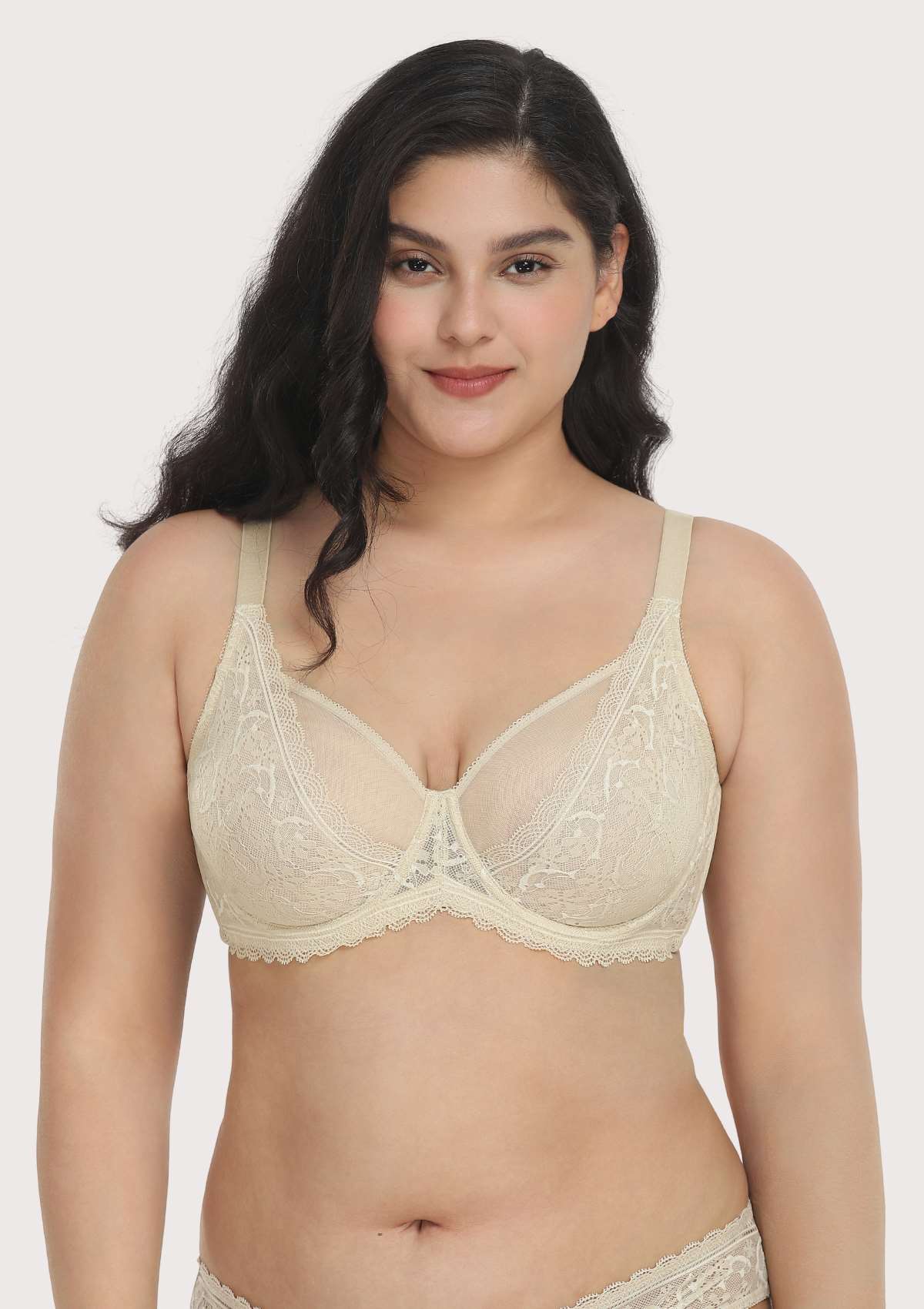 Anemone Lace Dolphin Unlined Bra TK - HSIA