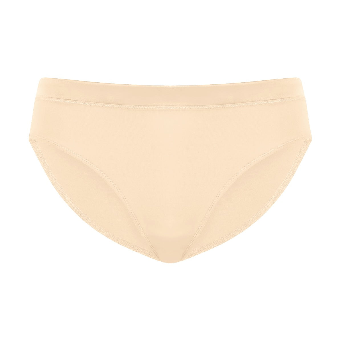 3D render of Beige Fiery high-rise cotton bikini underwear, perfect for matching with unlined seamless bras.