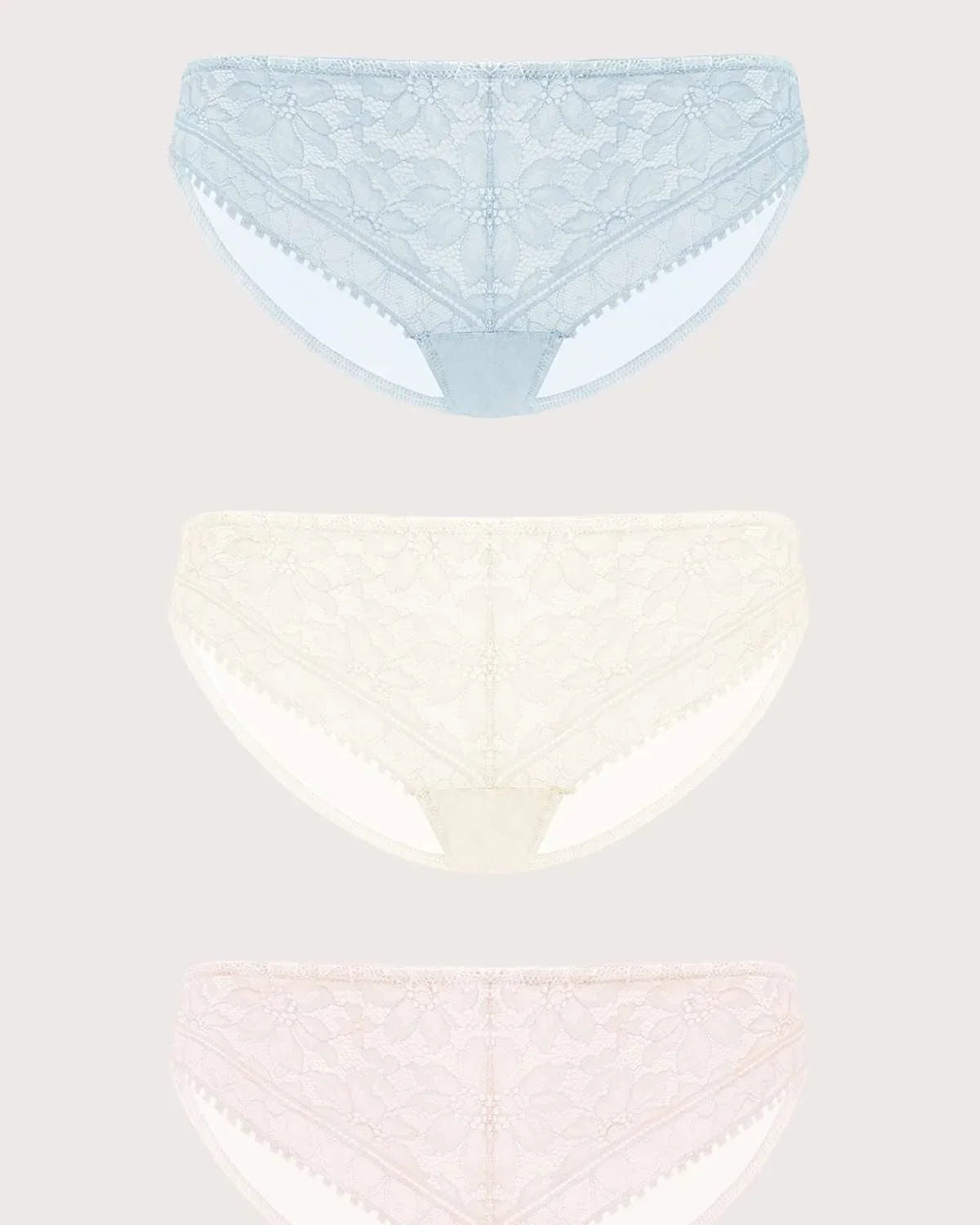 Silene Sheer Lace Hipster Underwear 3 Pack - HSIA