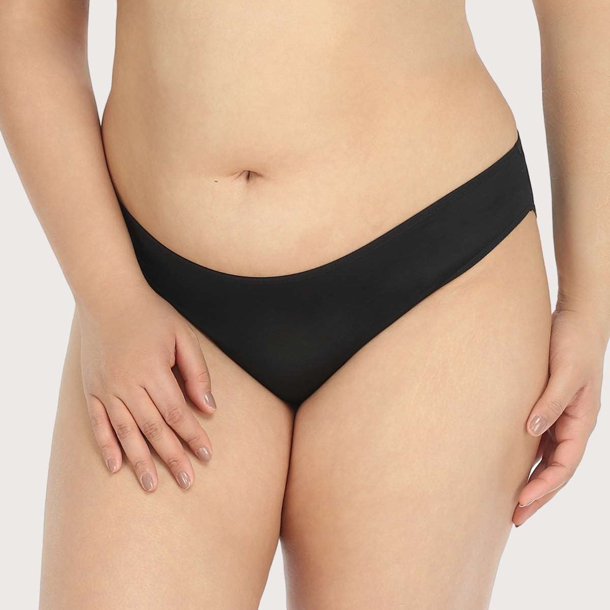Billie Smooth Black Sheer Mesh Bikini Underwear - HSIA