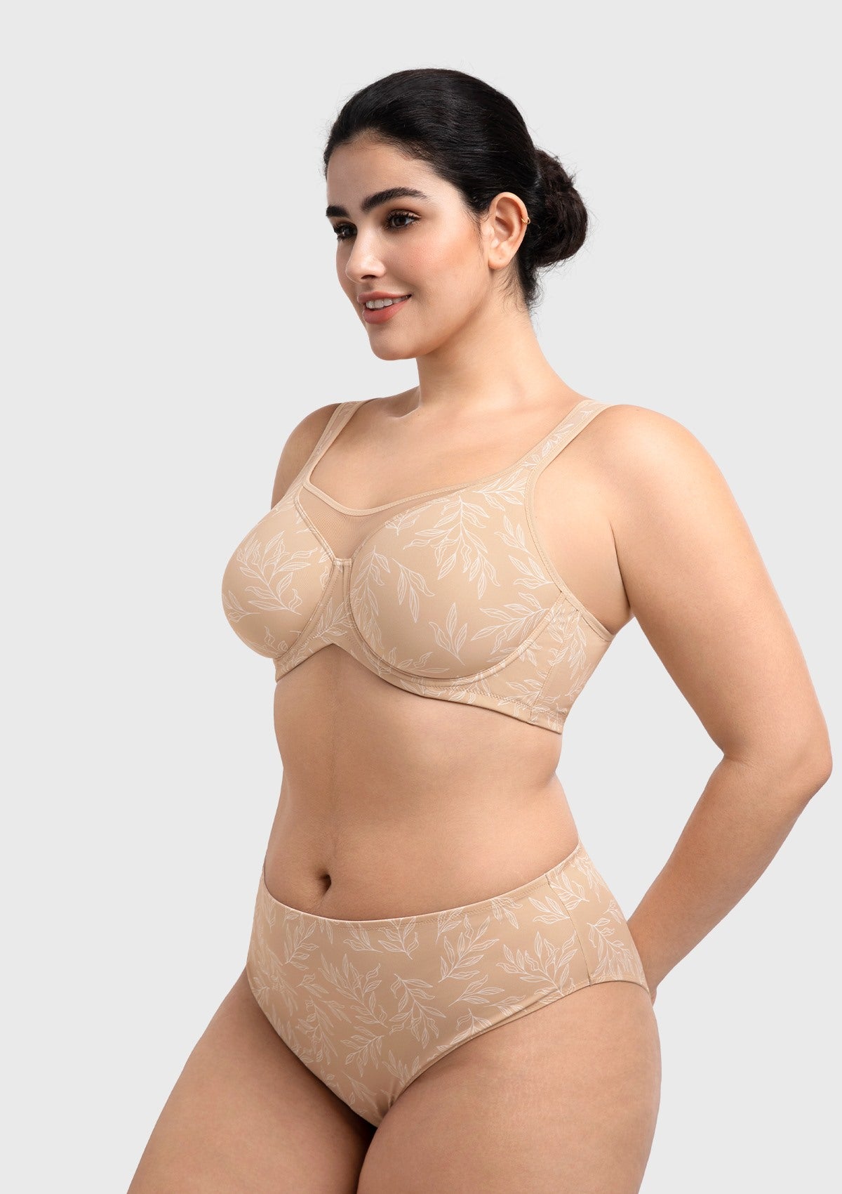 (Cardi B recommends)CoolComfort Smoothing Unlined Underwire Minimizer Bra - HSIA