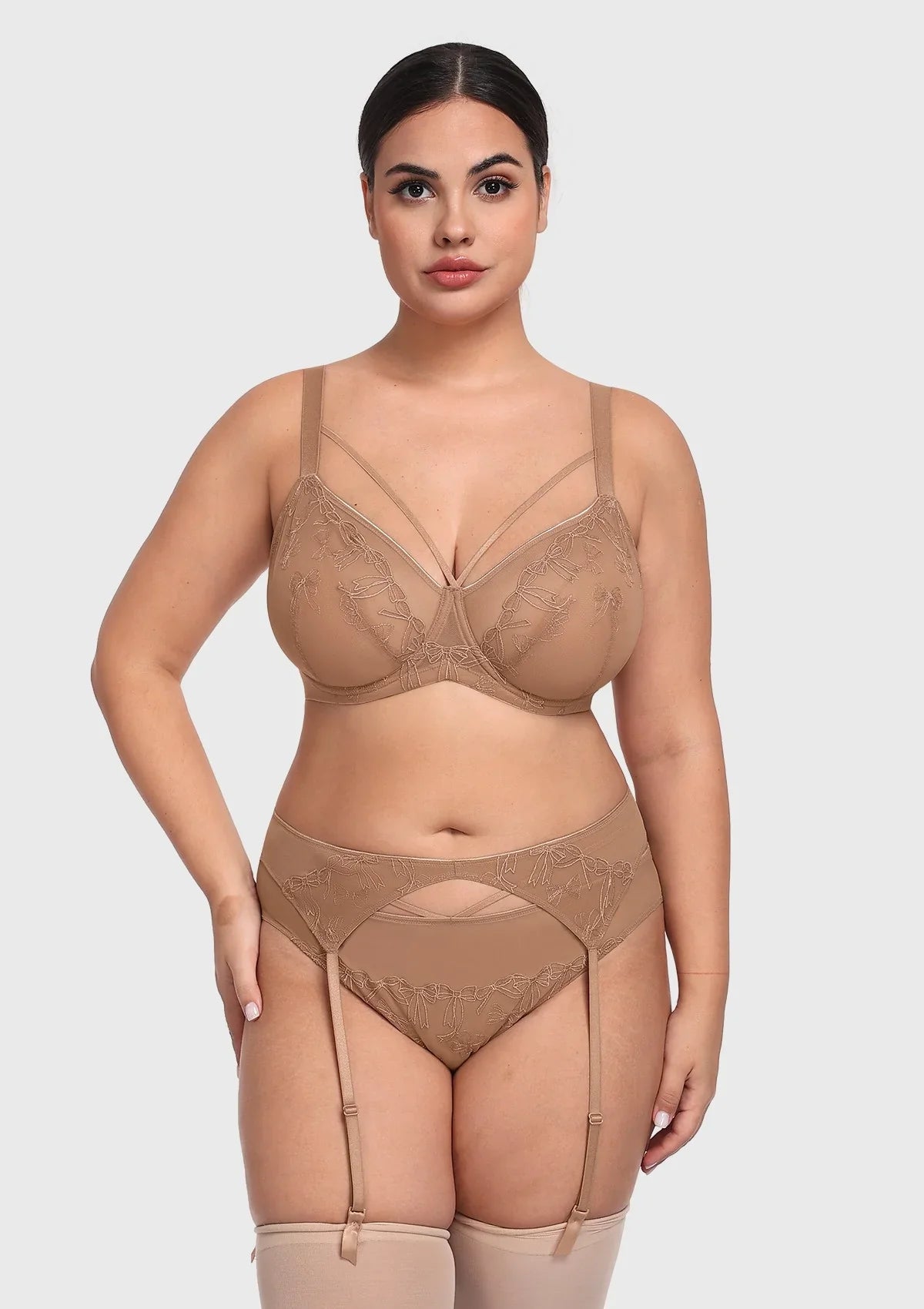 HSIA Renna Holiday Embroidered Red Mesh Brief Underwear - HSIA