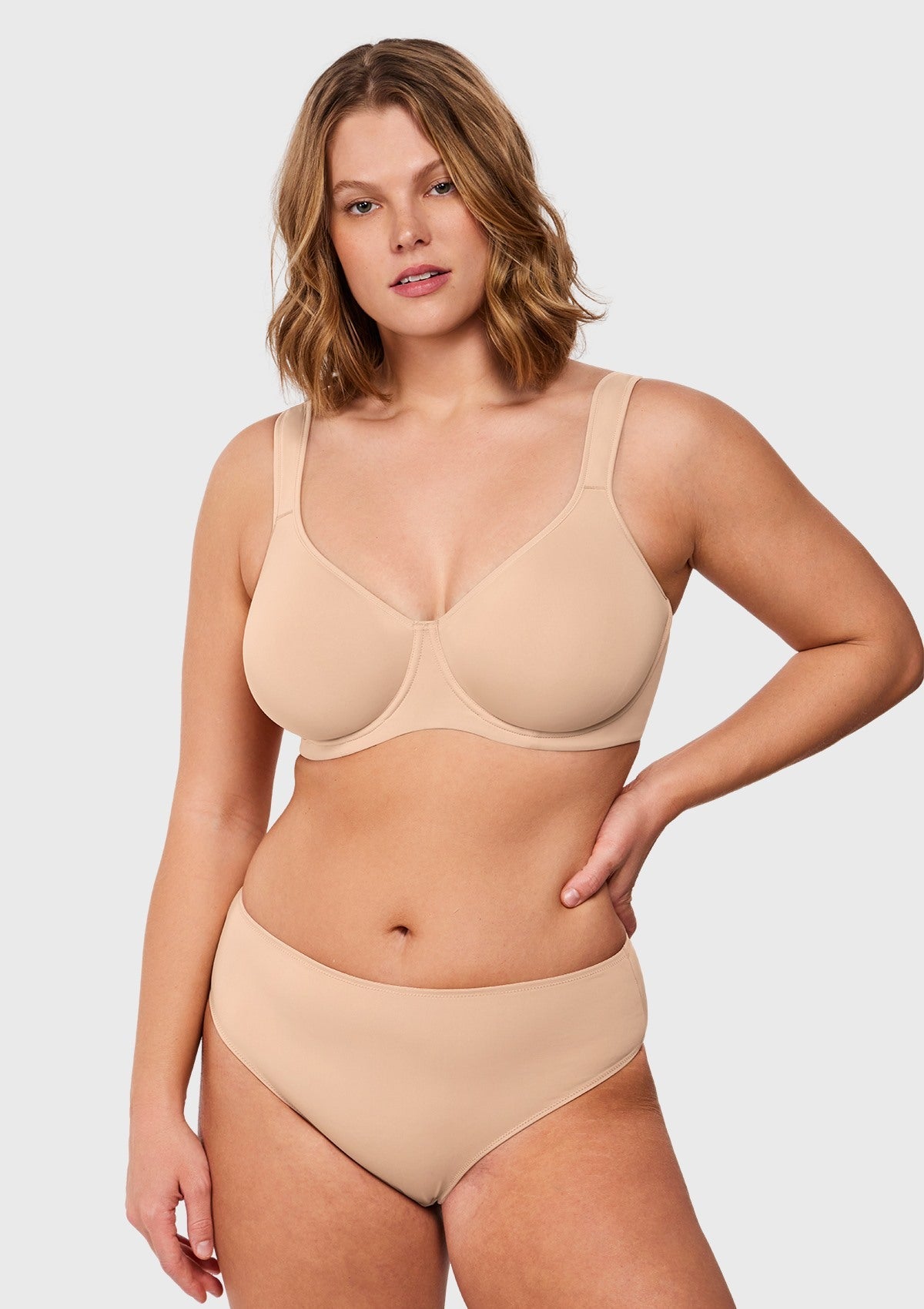 (Cardi B recommends)Joan Ultimate Soft T-shirt Unlined Underwire Minimizer Bra - HSIA