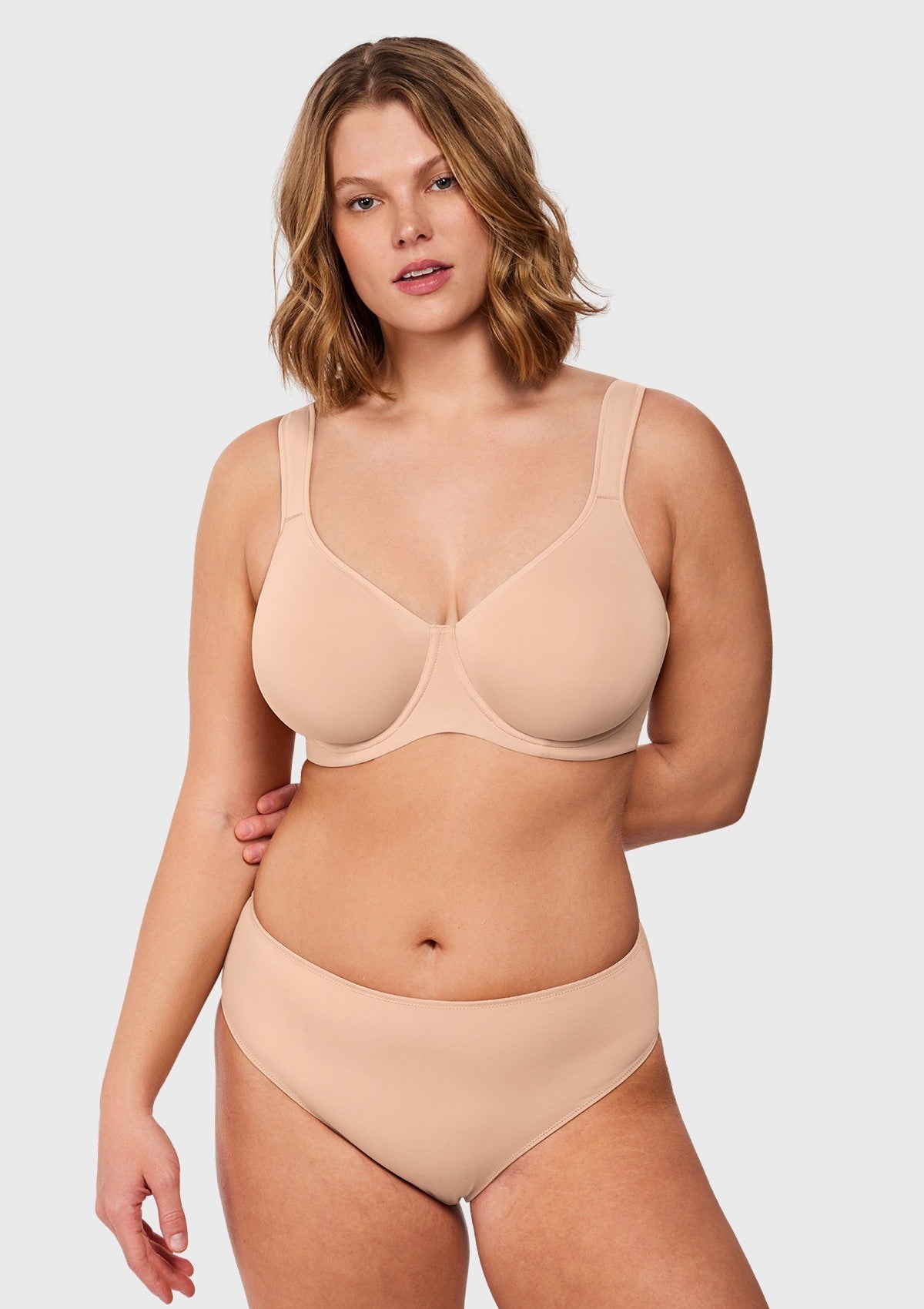 (Cardi B recommends)Joan Ultimate Soft T-shirt Unlined Underwire Minimizer Bra - HSIA