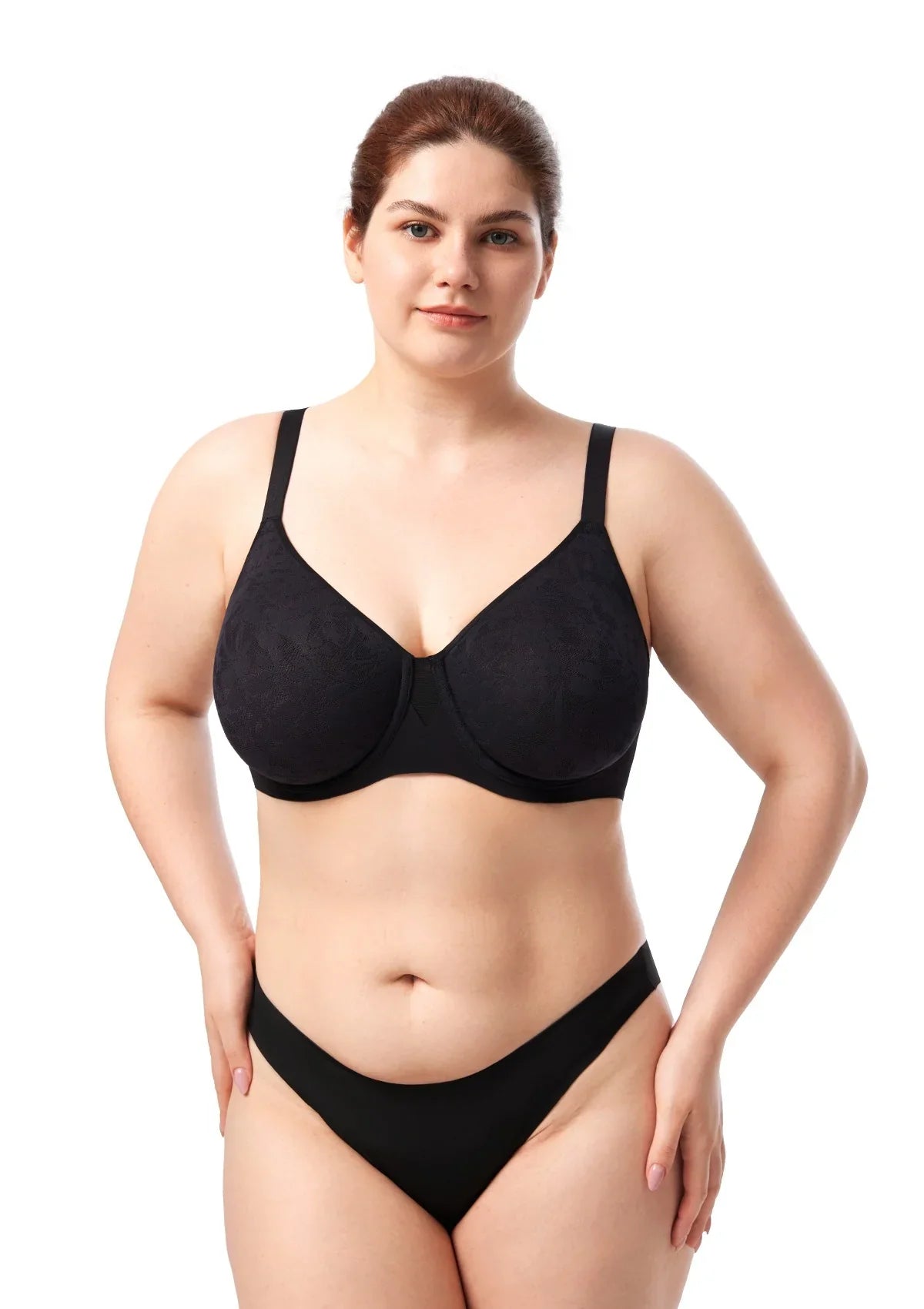 HSIA Auri Seamless Lace Support Bra Full Coverage Underwire Comfort Fit - HSIA