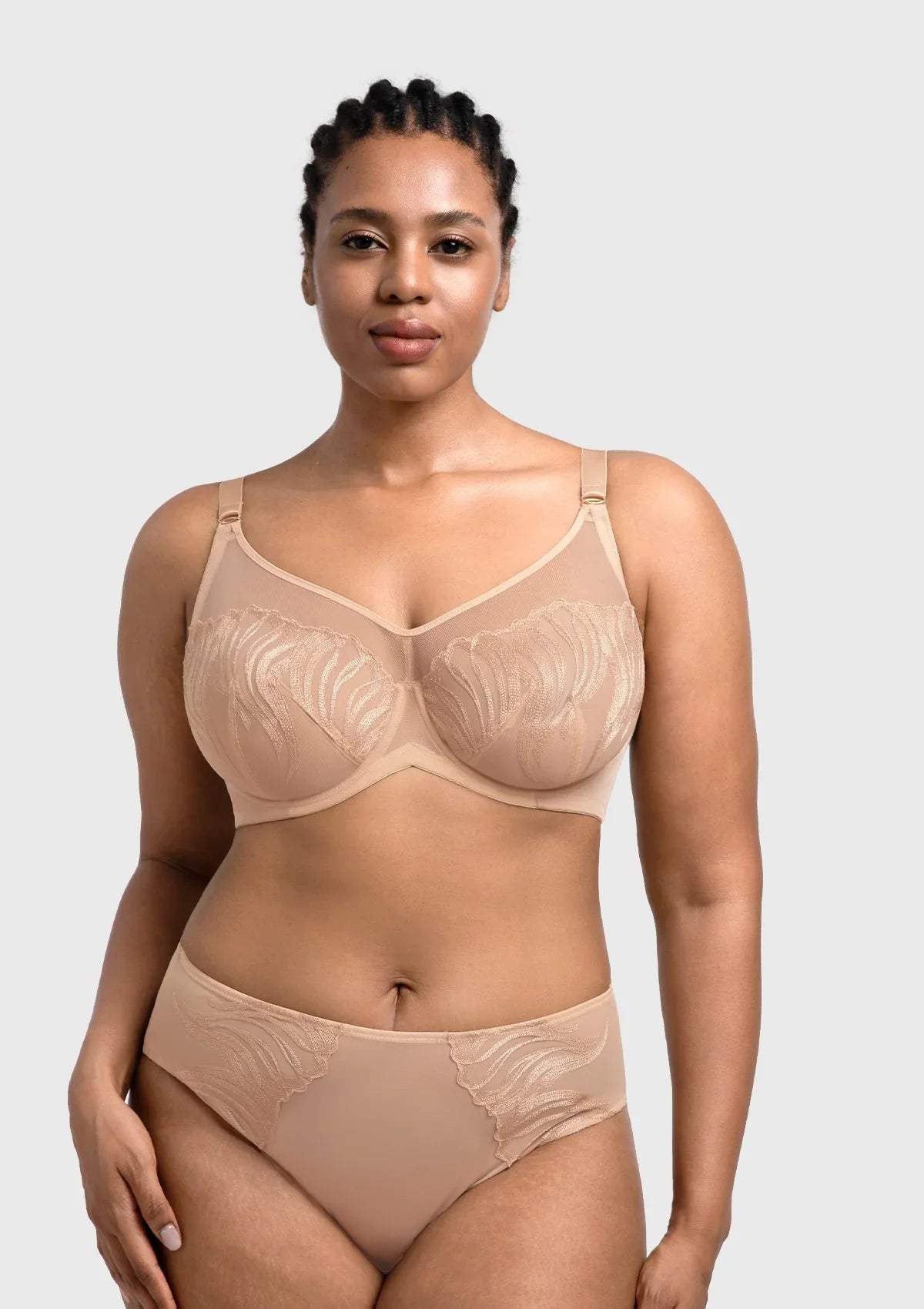 HSIA Luxe Bloom Plus Size Unlined Underwire Bra - HSIA