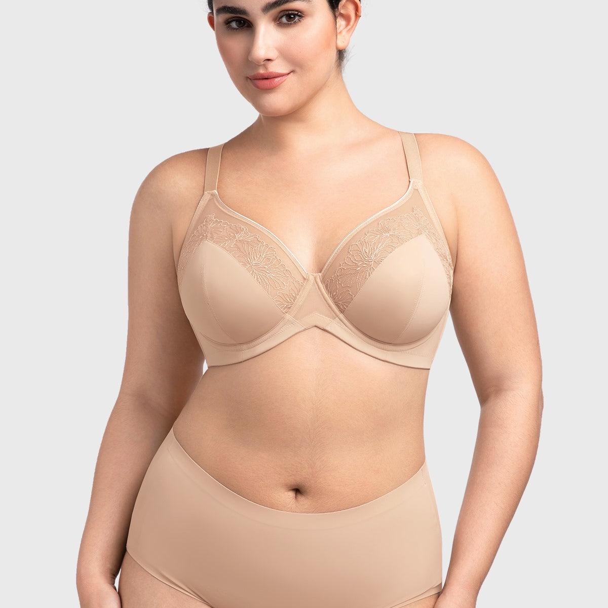 HSIA BloomStitch Floral Embroidery Underwire Bra 3/4 Cup Elegant Support Fit